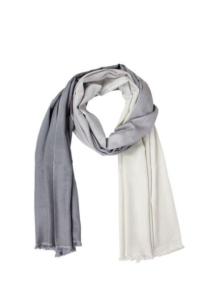Luxury Cashmere Silk Scarf - Soft Ombre Wrap for Women - Perfect for Winter Fashion, Office Wear & Gift Giving