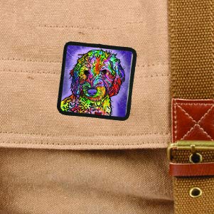 Dean Russo Art Peel & Stick Decorative Patch - Doodle Design Iron-On Applique for DIY Crafts, Jackets, Bags & Home Decor