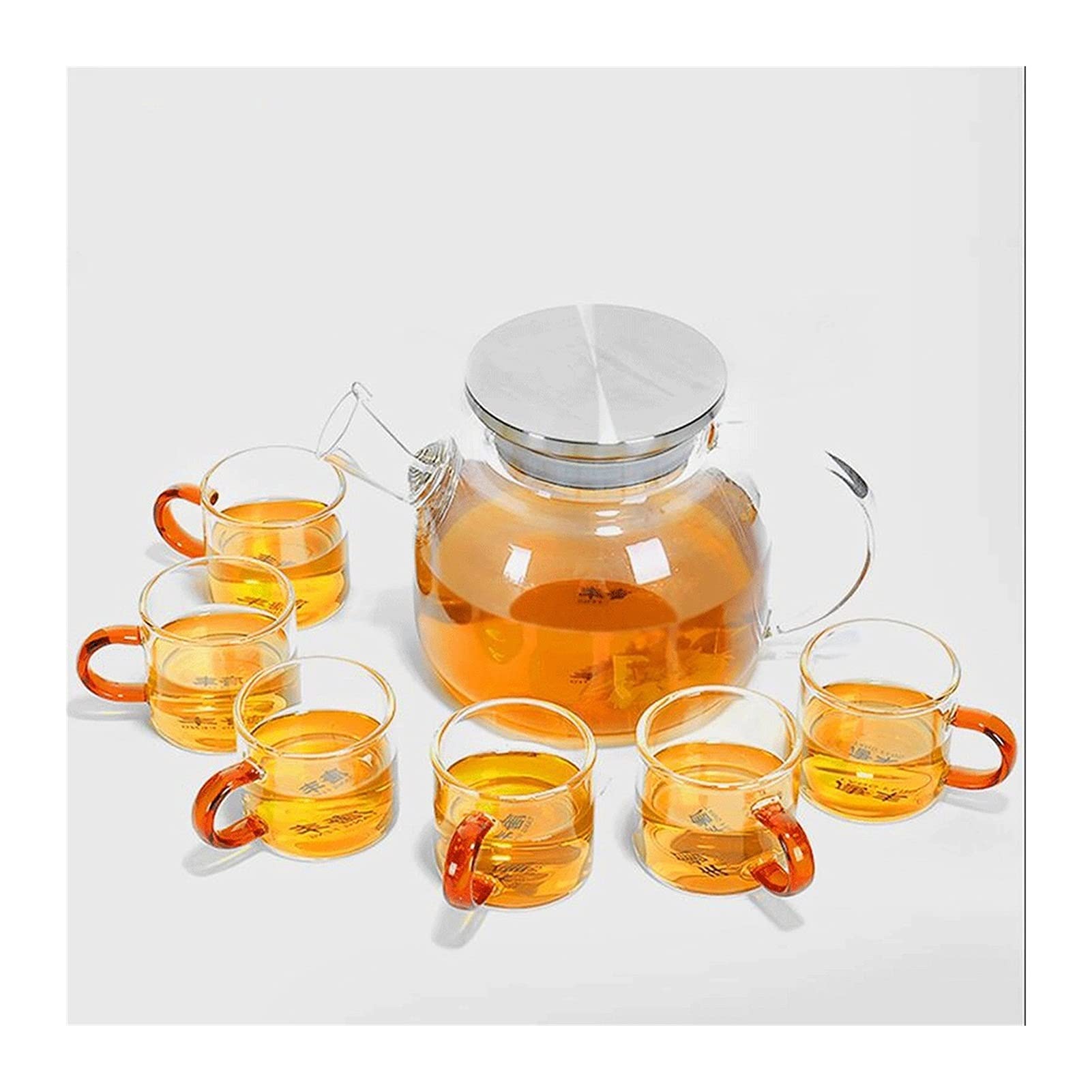 Premium Glass Teapot with Stainless Steel Filter - 40oz Large Capacity, Heat Resistant & Transparent Design for Loose Leaf Tea, Herbal Tea, Iced Tea - Perfect for Home, Office, Tea Parties & Relaxation
