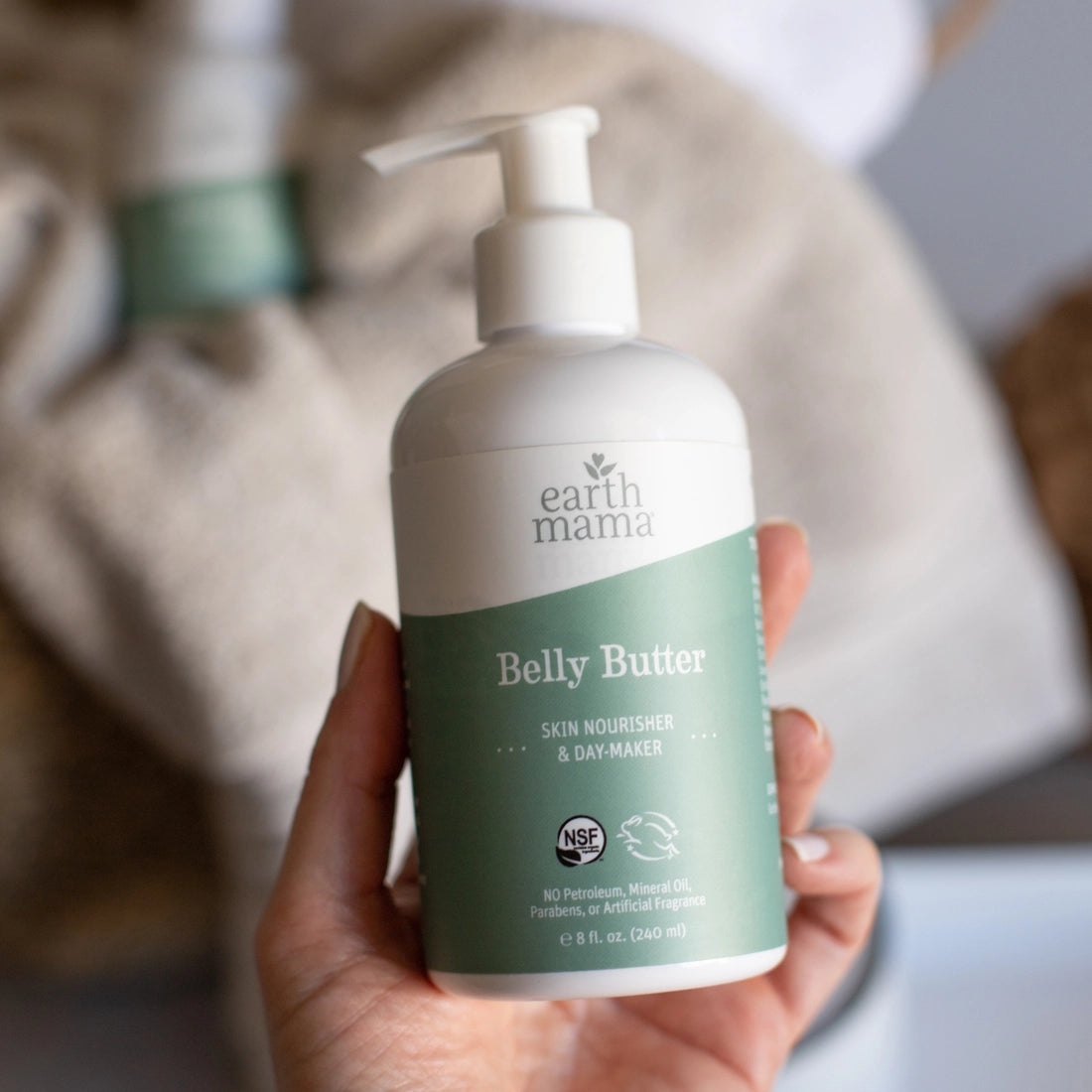 Earth Mama Organics Belly Butter - Organic Pregnancy Stretch Mark Cream for Moms | Safe, Natural Moisturizer for Dry Skin During & After Pregnancy | Perfect for Prenatal & Postpartum Care