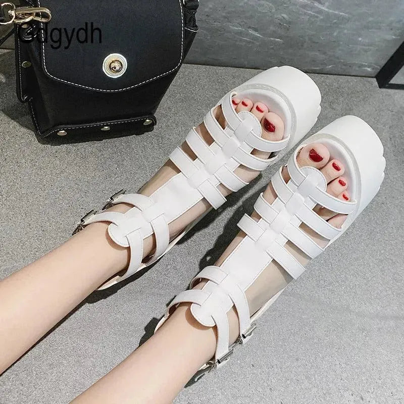 Strappy Roman Platform Heels Sandals for Women - Comfortable High Heel Summer Shoes with Ankle Strap | Perfect for Weddings, Parties & Night Out