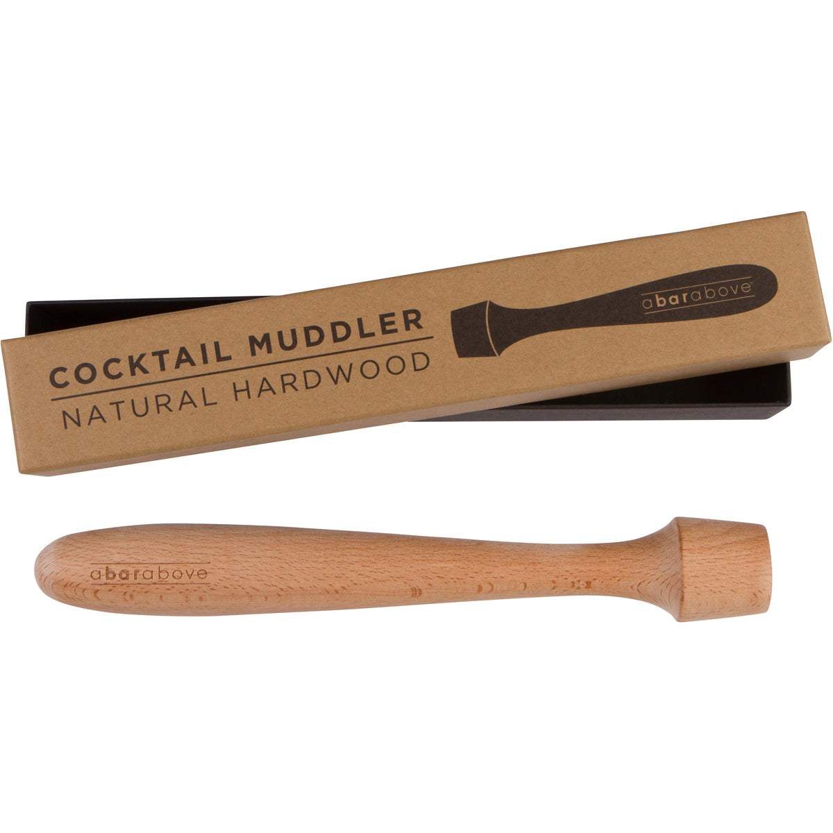 Premium Natural Hardwood Extra Long Cocktail Muddler - Bar Tool for Mixing Mojitos, Old Fashioned & Craft Cocktails - Perfect for Home Bartenders & Professional Bars