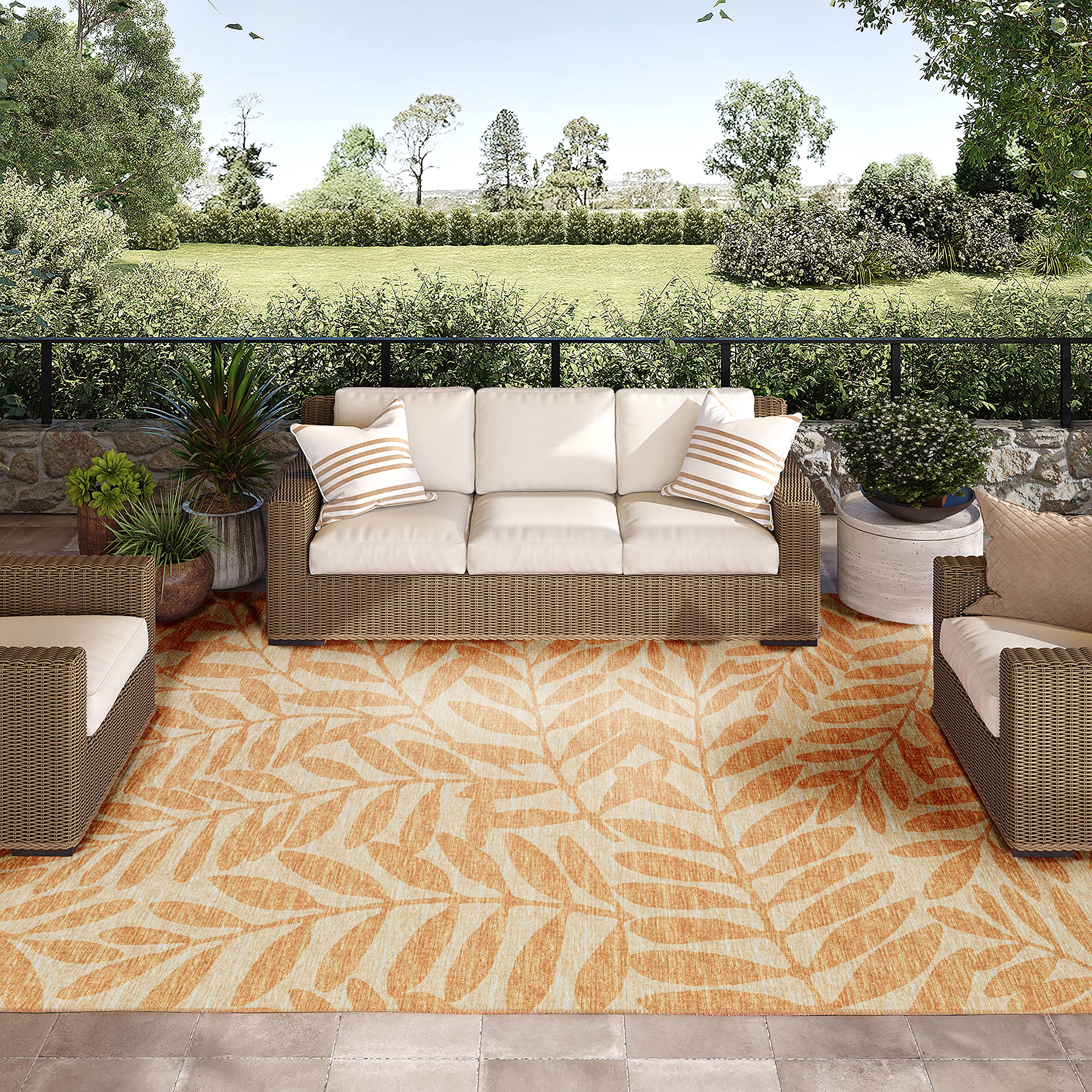 Addison Rugs Yuma AYU35 Gilded 3' x 5' Area Rug - Elegant Gold Accent Living Room Carpet for Bedroom, Dining Room & Home Decor