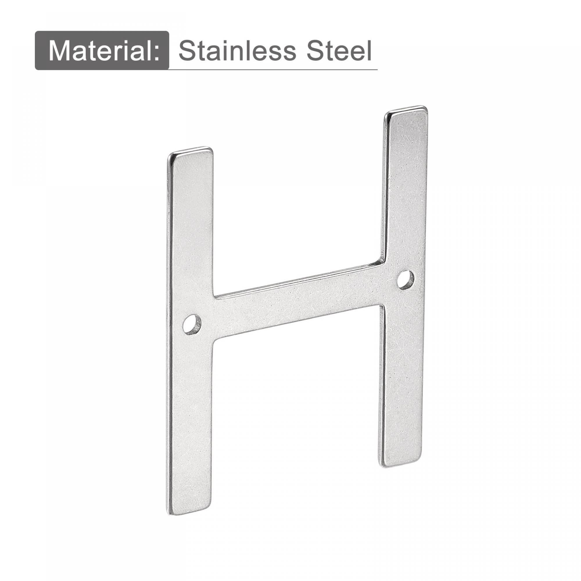 uxcell 2.76 Inch Stainless Steel Letter H - Durable Mailbox, Hotel & Door Address Sign - Polished Finish for Home, Business & Outdoor Use