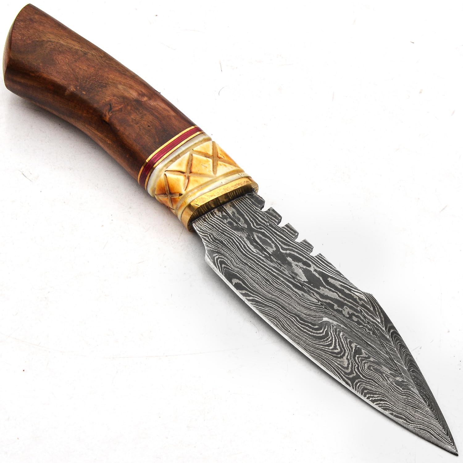 Custom Handmade Damascus Steel 9-Inch Hunting Knife - PAL 2000 KNIVES DAM-9720 - Perfect for Outdoor Adventures, Camping & Survival Gear