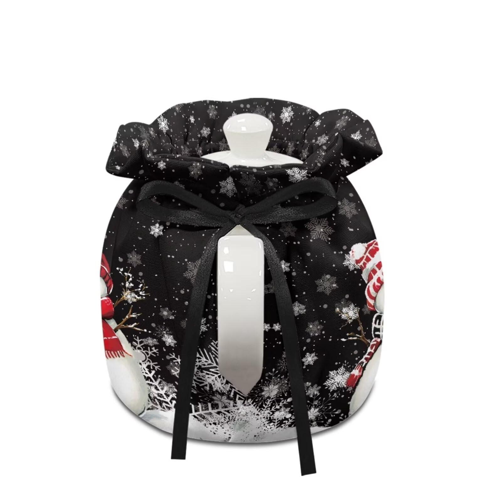 Yewattles Reusable Christmas Snowman Tea Cozy - Soft, Lightweight & Machine Washable Tea Kettle Cover to Keep Tea Warm - Perfect for Home, Office & Car Use