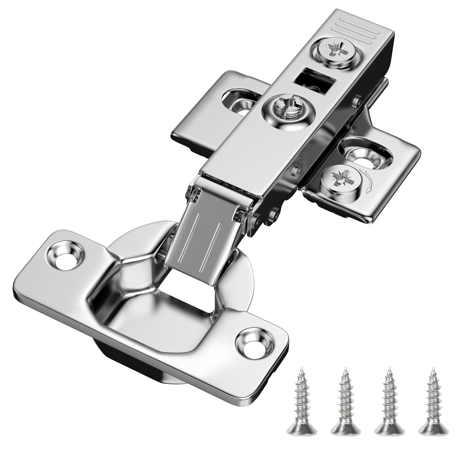 HOSOM 50 Pack Soft Close Cabinet Hinges - Full Overlay Frameless European Hinges with 3-Way Adjustment, 110° Opening Angle for Kitchen Cabinets | Durable Concealed Hinges for Smooth Quiet Closing - Perfect for Home Kitchen Renovation & Cabinet Upgrades