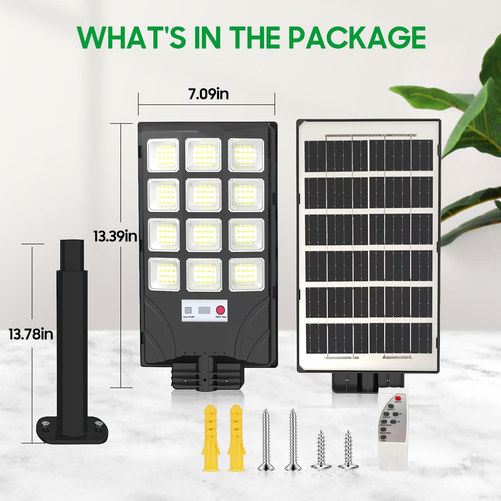 Kifflux 6500K Solar Powered Outdoor Lights with Motion Sensor - Waterproof LED Solar Street Lights for Parking Lot, Yard, Garden (4 Pack) - Perfect for Driveway, Pathway, Backyard & Patio Lighting - Enhance Home Security & Landscape Nighttime Illumination - Ideal for Energy Saving & Eco-Friendly Outdoor Use