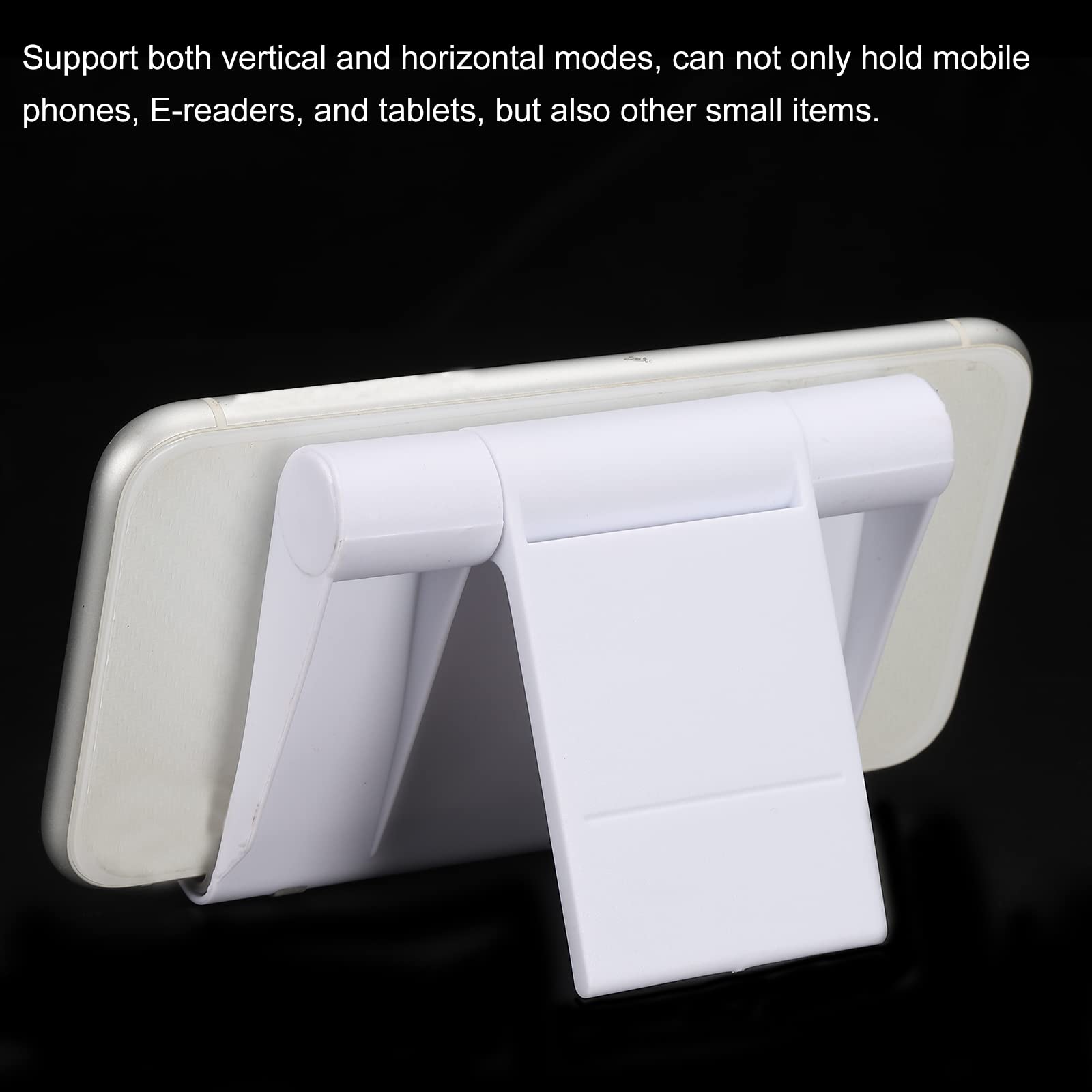 uxcell 2-Pack Multi-Angle Adjustable Phone Stand & Tablet Holder - Universal Smartphone Stand for iPhone, Samsung, iPad, Kindle E-Readers (White) - Perfect for Desk, Bedside, Kitchen & Video Calls