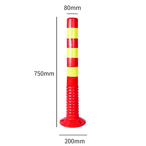 Heavy Duty Reflective Parking Bollards - 750x80mm Plastic Traffic Cones with High Visibility for Garage, Driveway & Road Safety | Ideal for Traffic Control, Construction Zones & Hazard Marking