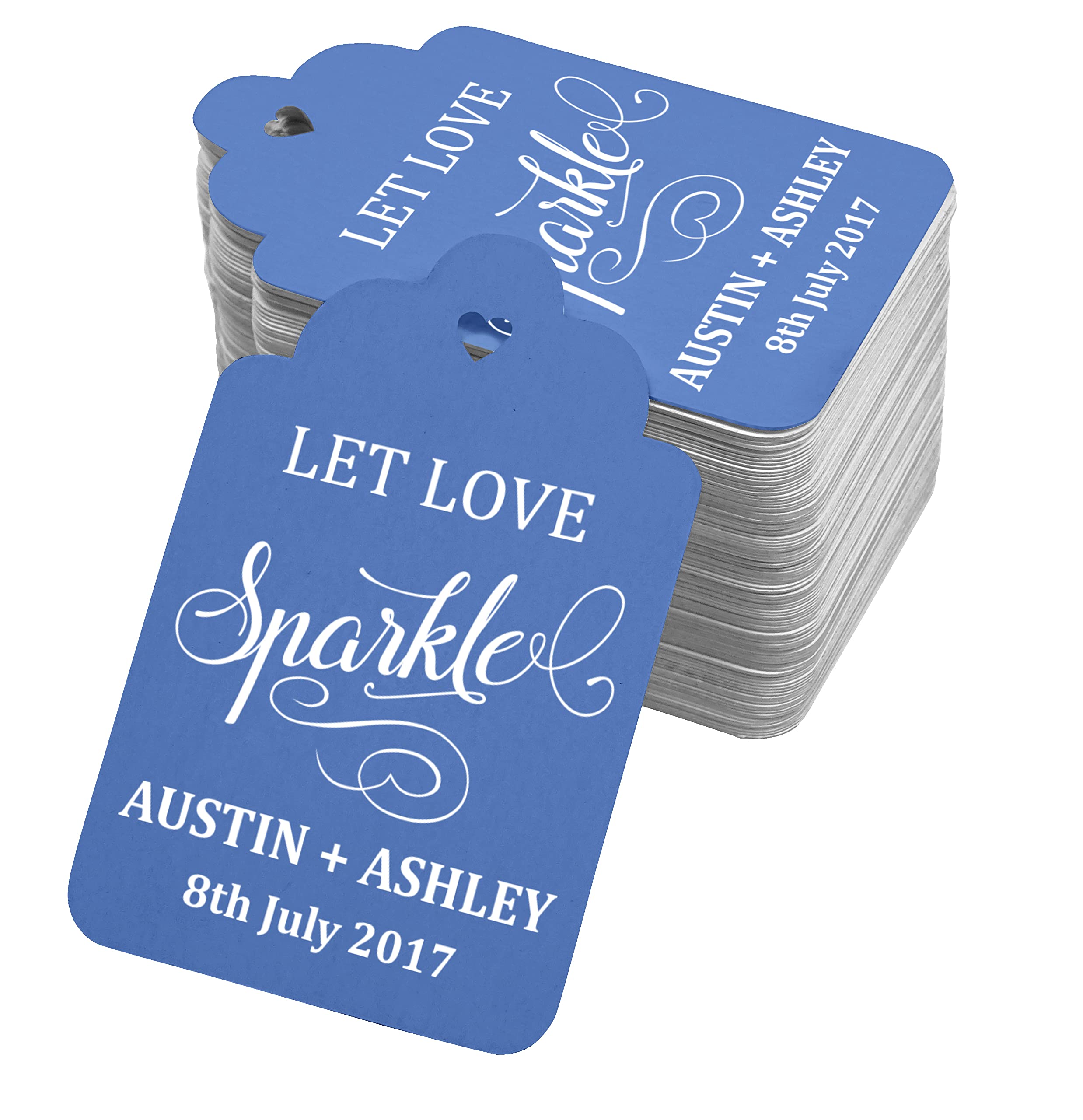 100 PCS Customized Wedding Favor Hang Tags - Personalized 