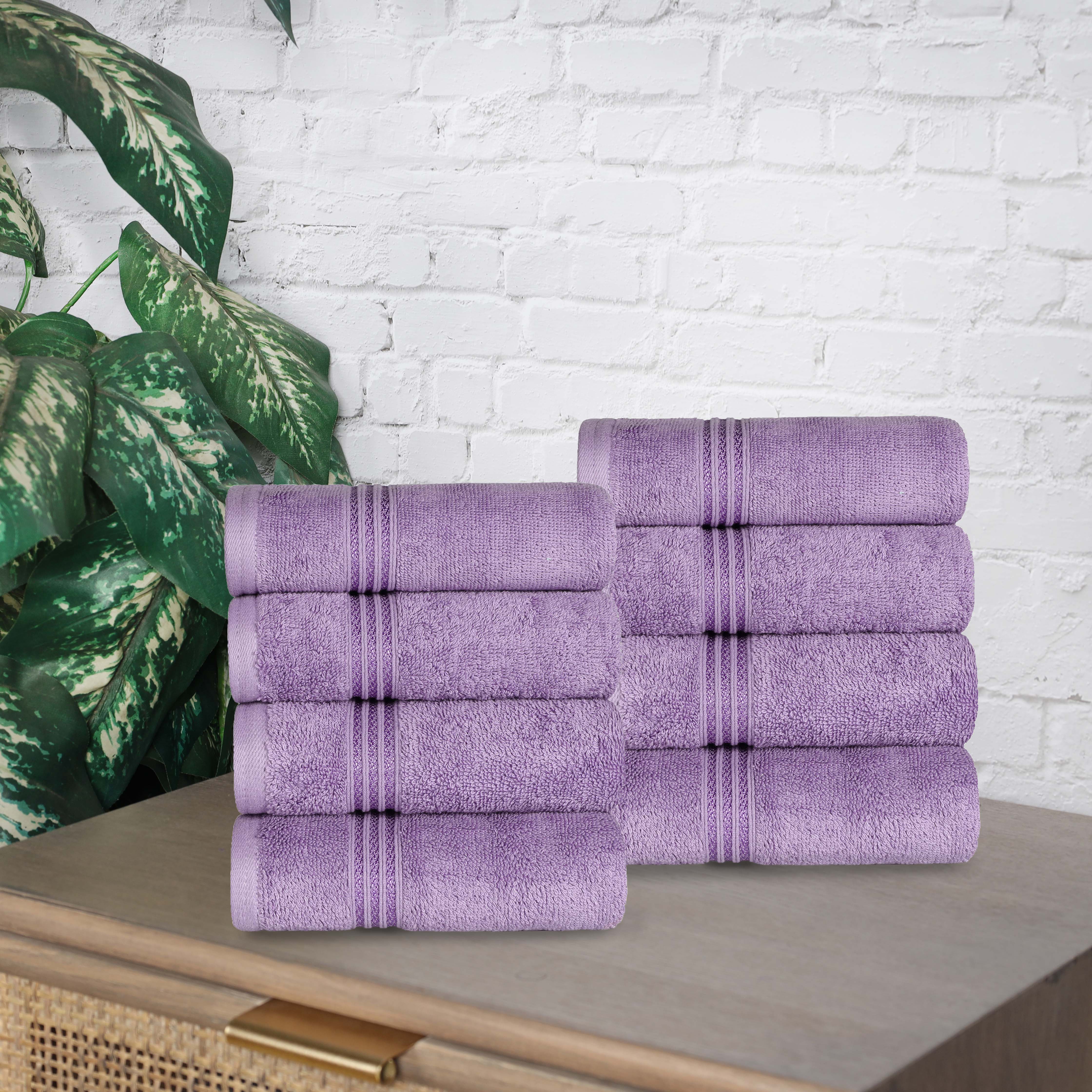 Premium Egyptian Cotton Hand Towels - Ultra Soft & Highly Absorbent Bath Towel Set of 8 for Bathroom, Spa & Guest Use