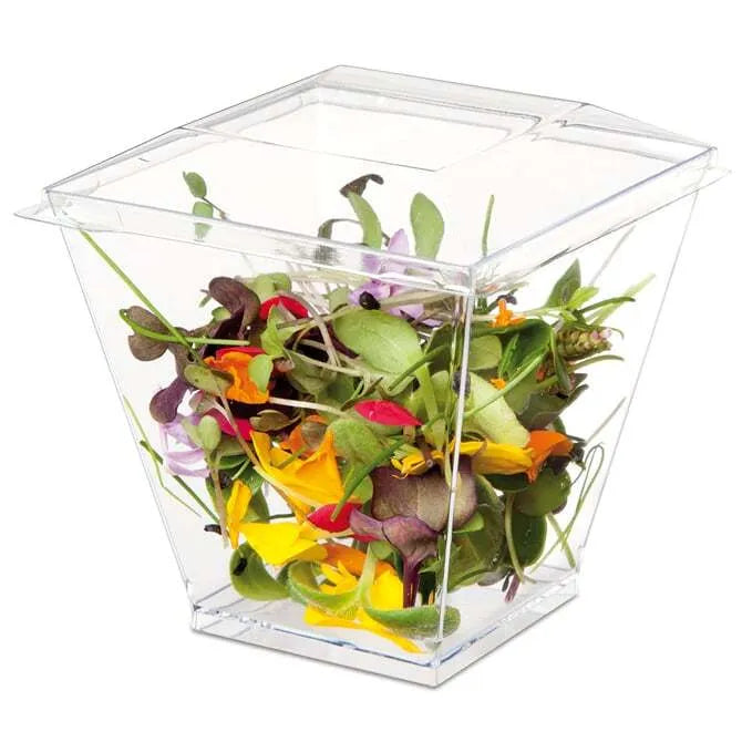 Comatec Kova Clear Geometric Glass Dish - Modern Serving Bowl for Desserts, Snacks & Entertaining - Perfect for Parties, Weddings & Home Decor