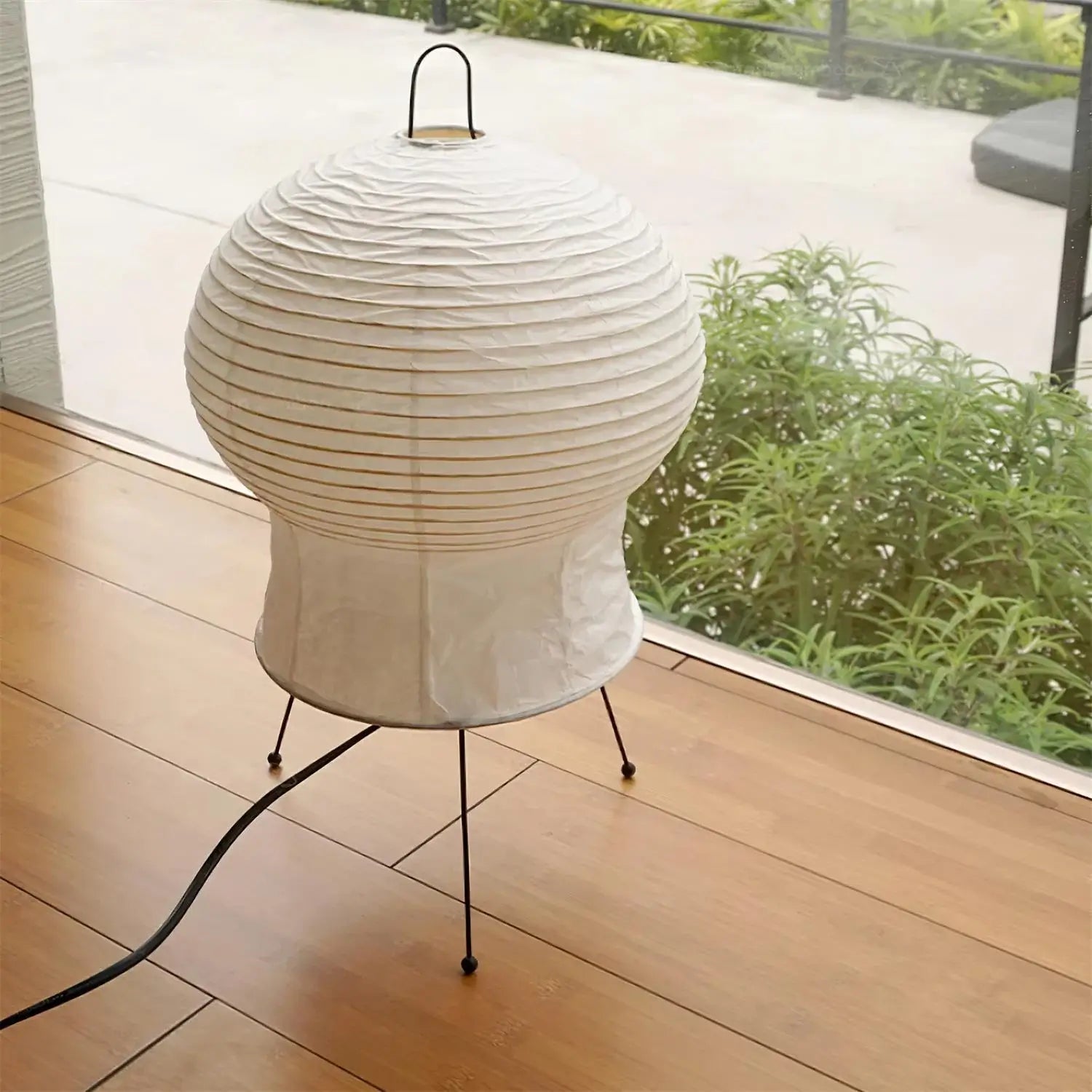 Hana Washi Table Lamp - Japanese Handmade Paper Lamp for Bedroom, Living Room & Office - Warm Ambient Lighting for Home Decor & Relaxation