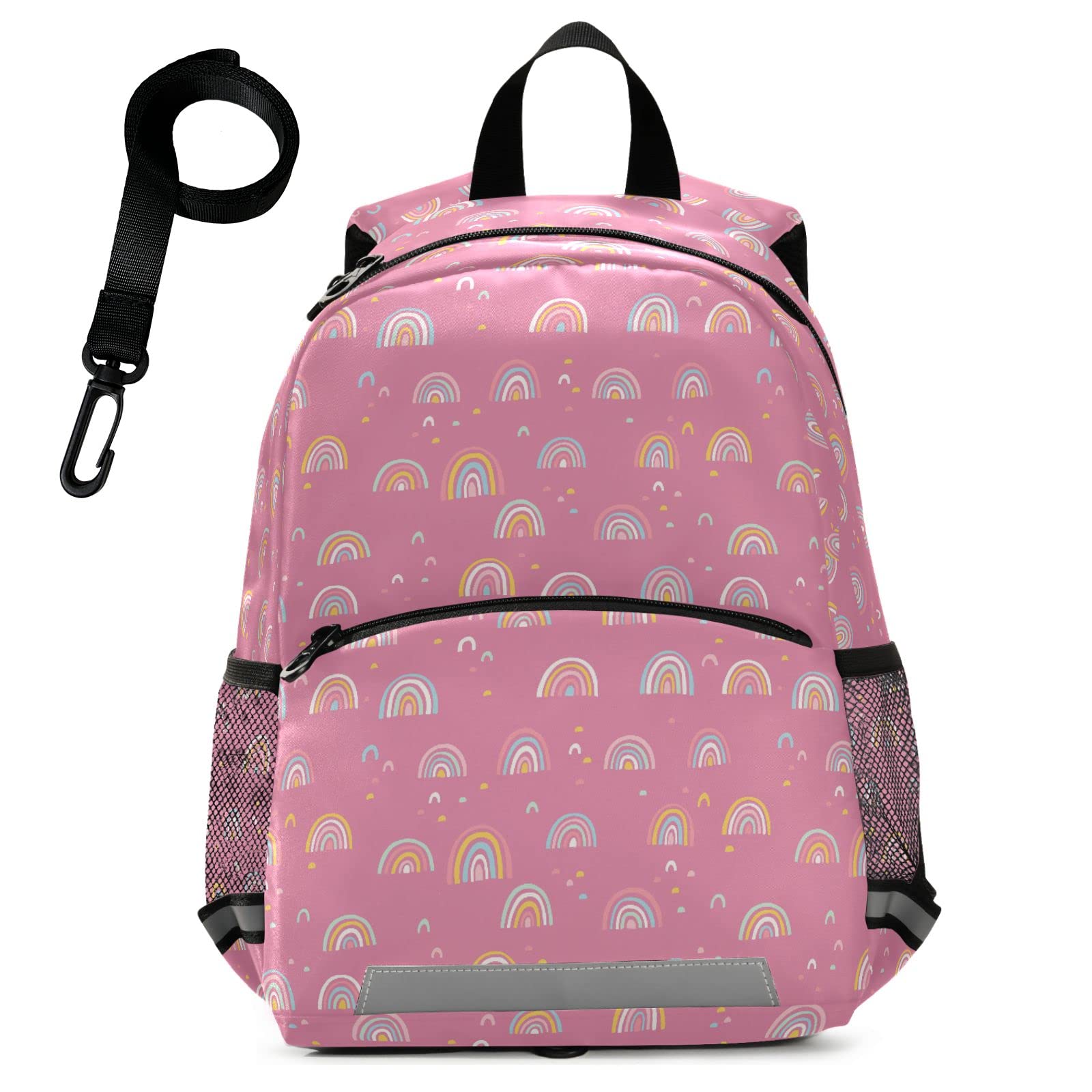 Fustylead Mini Backpack for Kids - Lightweight School Bookbag for Boys & Girls, Waterproof Daypack with Hand-Drawn Rainbow Design - Perfect for School, Travel, and Outdoor Adventures