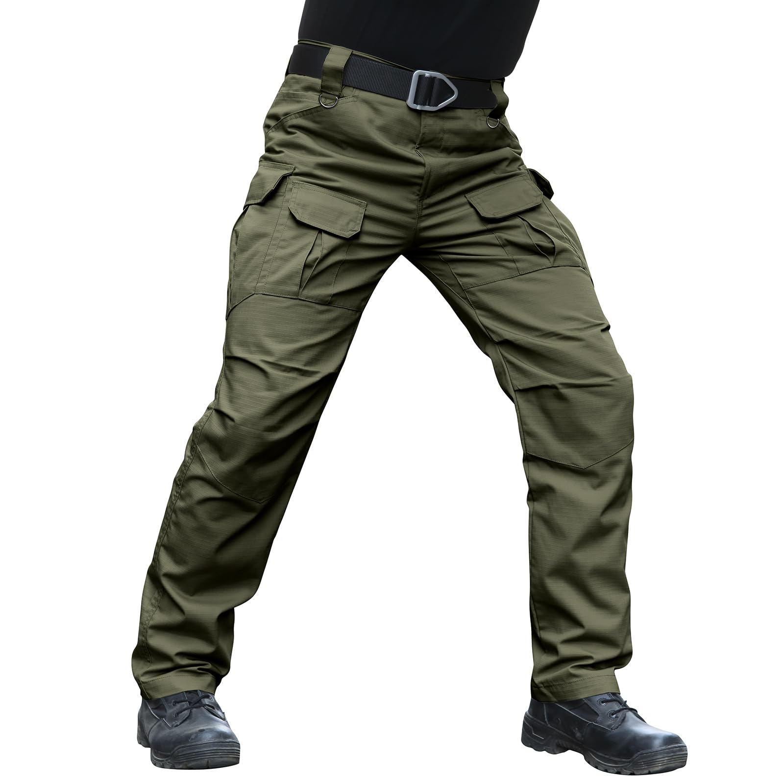 Men's Tactical Cargo Pants - Water Resistant Ripstop Stretch Hiking Pants for Outdoor Work & EDC | Lightweight Durable for Hiking, Camping & Everyday Wear
