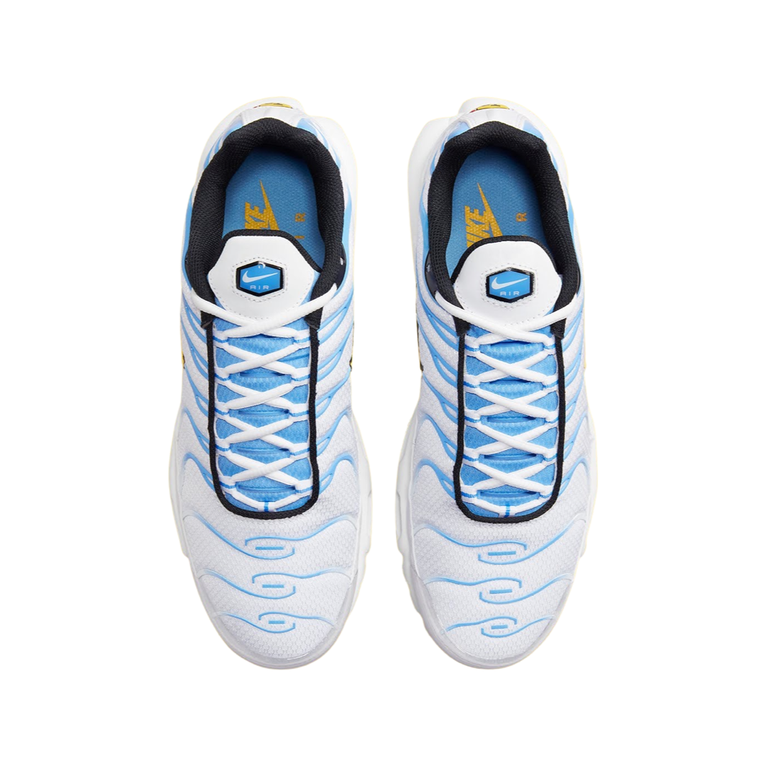 Nike Air Max Plus Running Shoes - Poseidon Blue/University Gold/White for Men | Comfortable Cushioned Sneakers for Running, Gym & Casual Wear