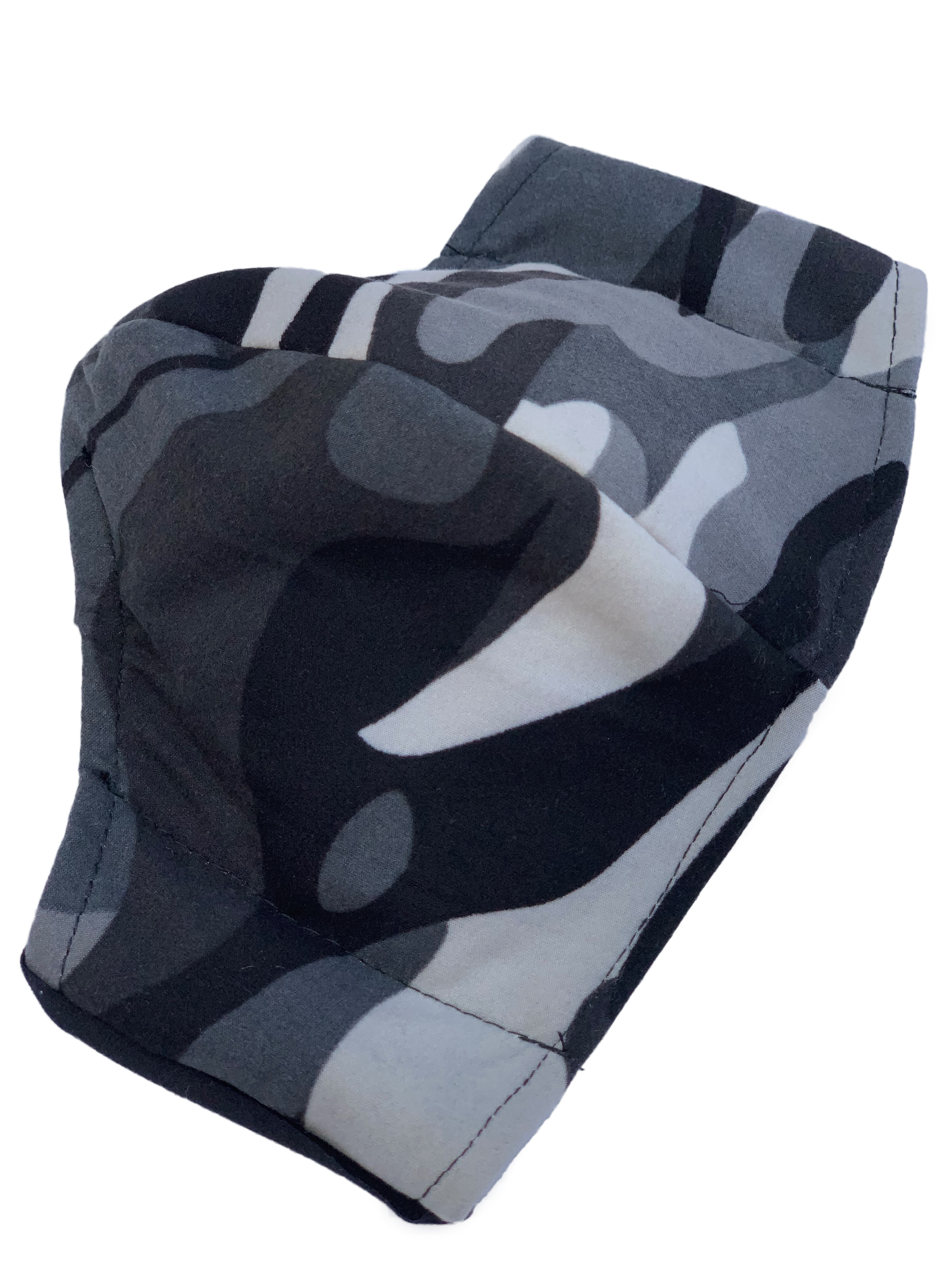 Grey Camo Face Mask - Reusable & Breathable for Outdoor Activities, Hunting, and Daily Protection | Comfortable & Adjustable for Men & Women