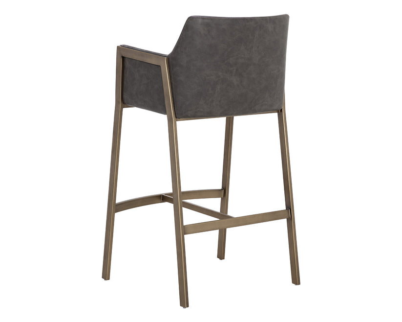 Bernadette Barstool - Modern Kitchen Counter Stool with Back Support & Swivel Base - Perfect for Breakfast Bars, Kitchen Islands & Home Decor