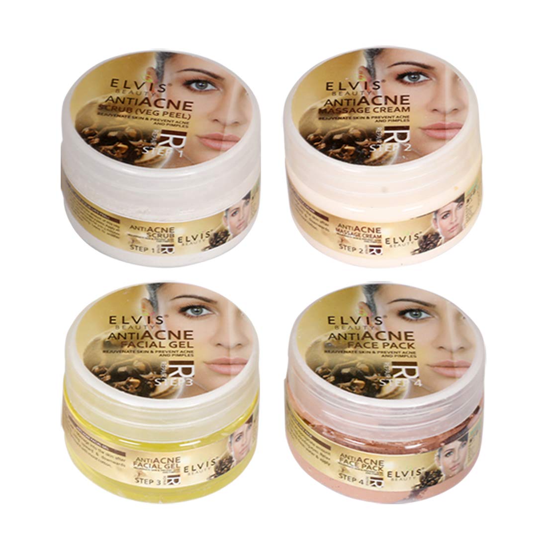 Elvis Beauty Anti Acne Facial Kit - 200g Skin Rejuvenation Treatment for Clear & Glowing Skin | Perfect for Daily Skincare Routine & Acne-Prone Skin Care