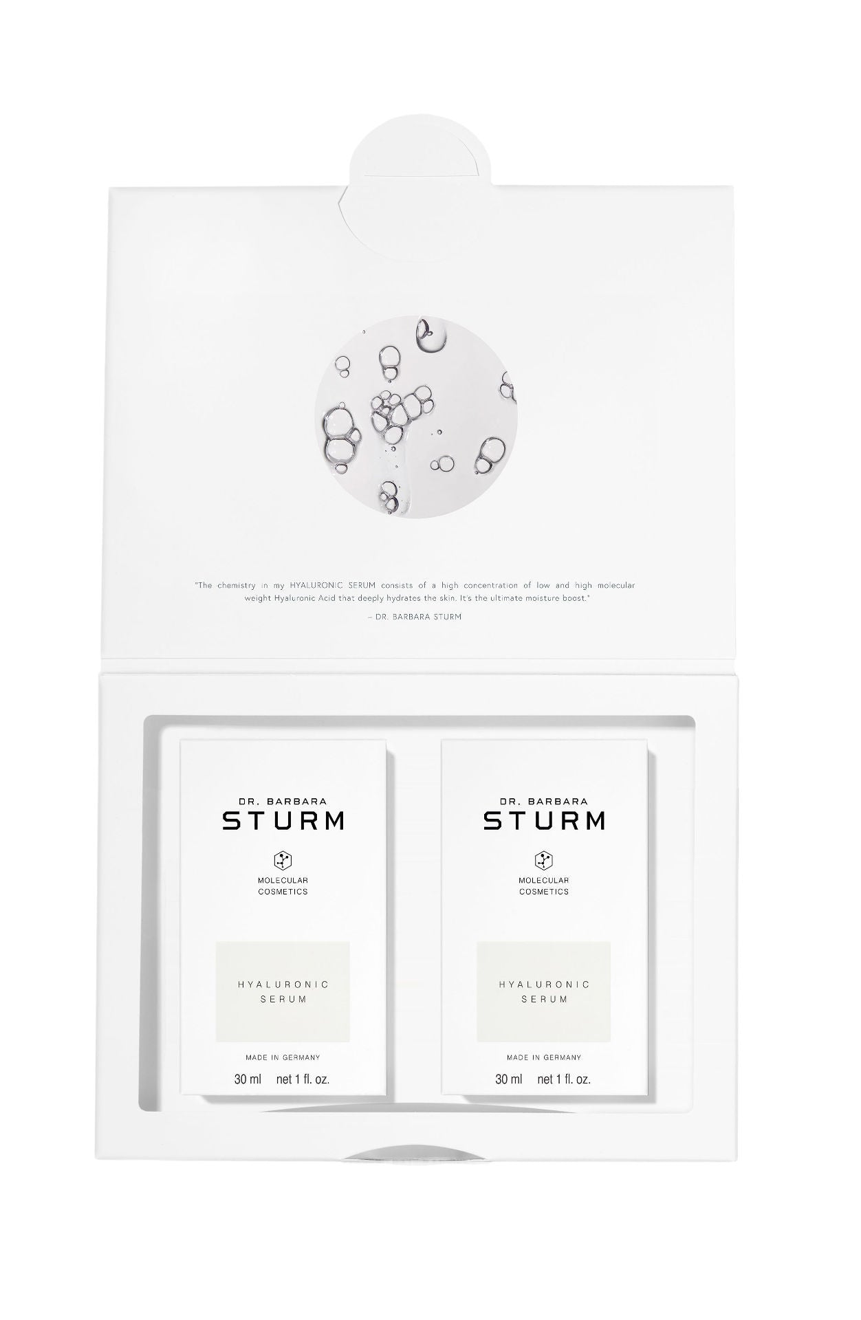 Hyaluronic Acid Serum & Moisturizer Duo Set for Hydrated, Glowing Skin - Anti-Aging Skincare Routine for Day & Night Use