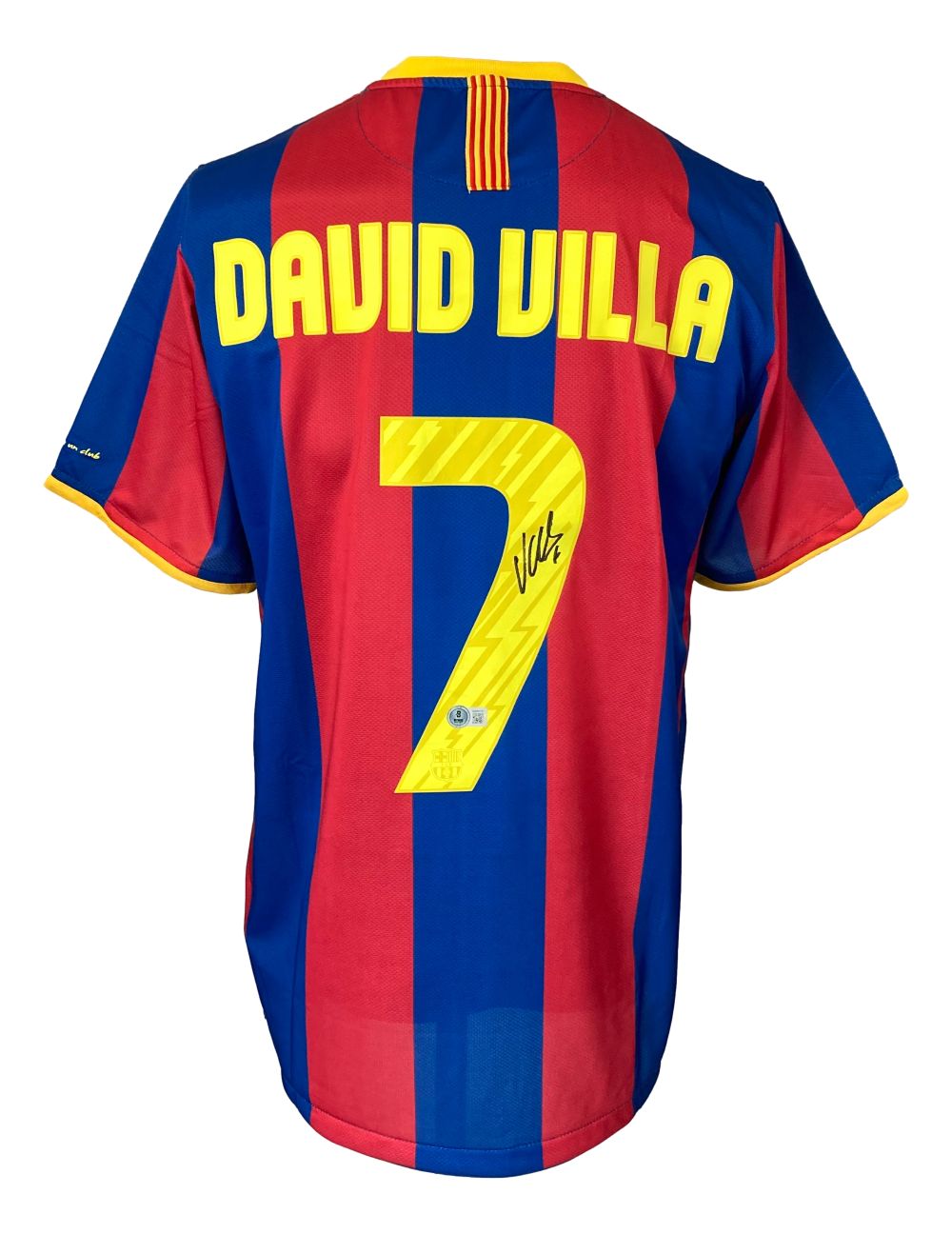 Authentic David Villa Signed Barcelona Nike Soccer Jersey - Limited Edition Collectible for Fans & Memorabilia Enthusiasts - Perfect for Display, Gifting, and Sports Memorabilia Collections