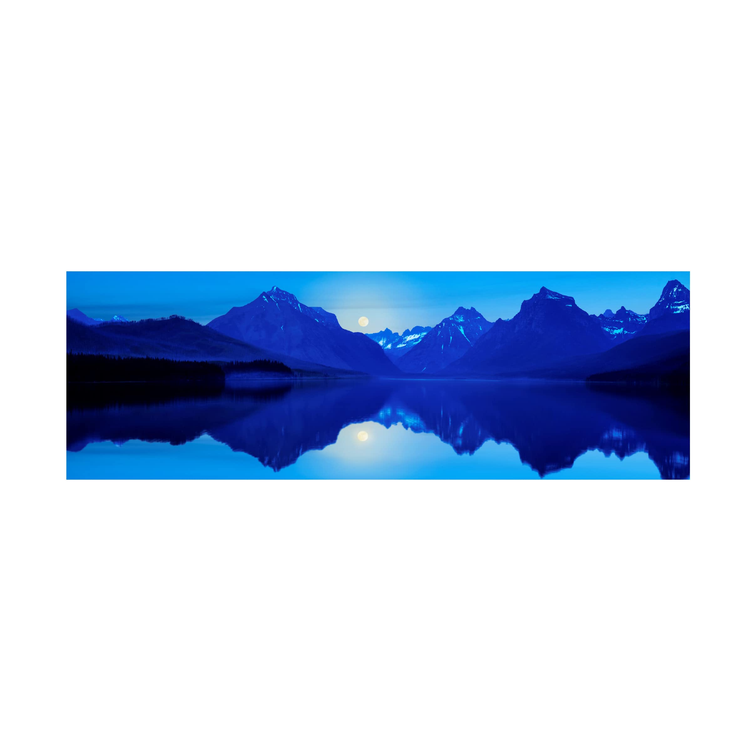 James McLoughlin 'Mountainscape Panorama I' Canvas Wall Art Print - Stunning Landscape Painting for Living Room, Bedroom & Office Decor