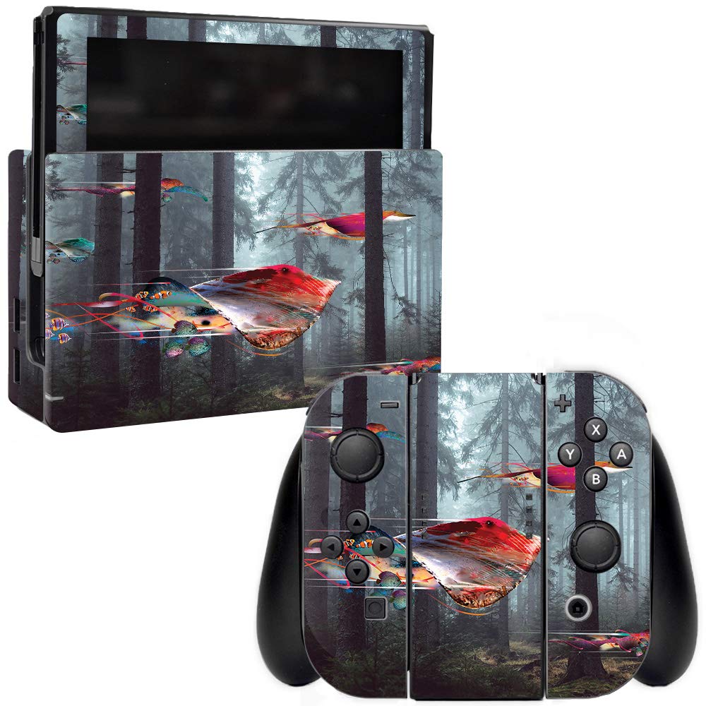 MightySkins Vinyl Decal Wrap Cover Compatible with Nintendo Switch - Stingray Forest Design | Protective, Durable, Customizable Skin | Easy to Apply & Remove | Made in USA | Perfect for Gaming Protection & Personalization