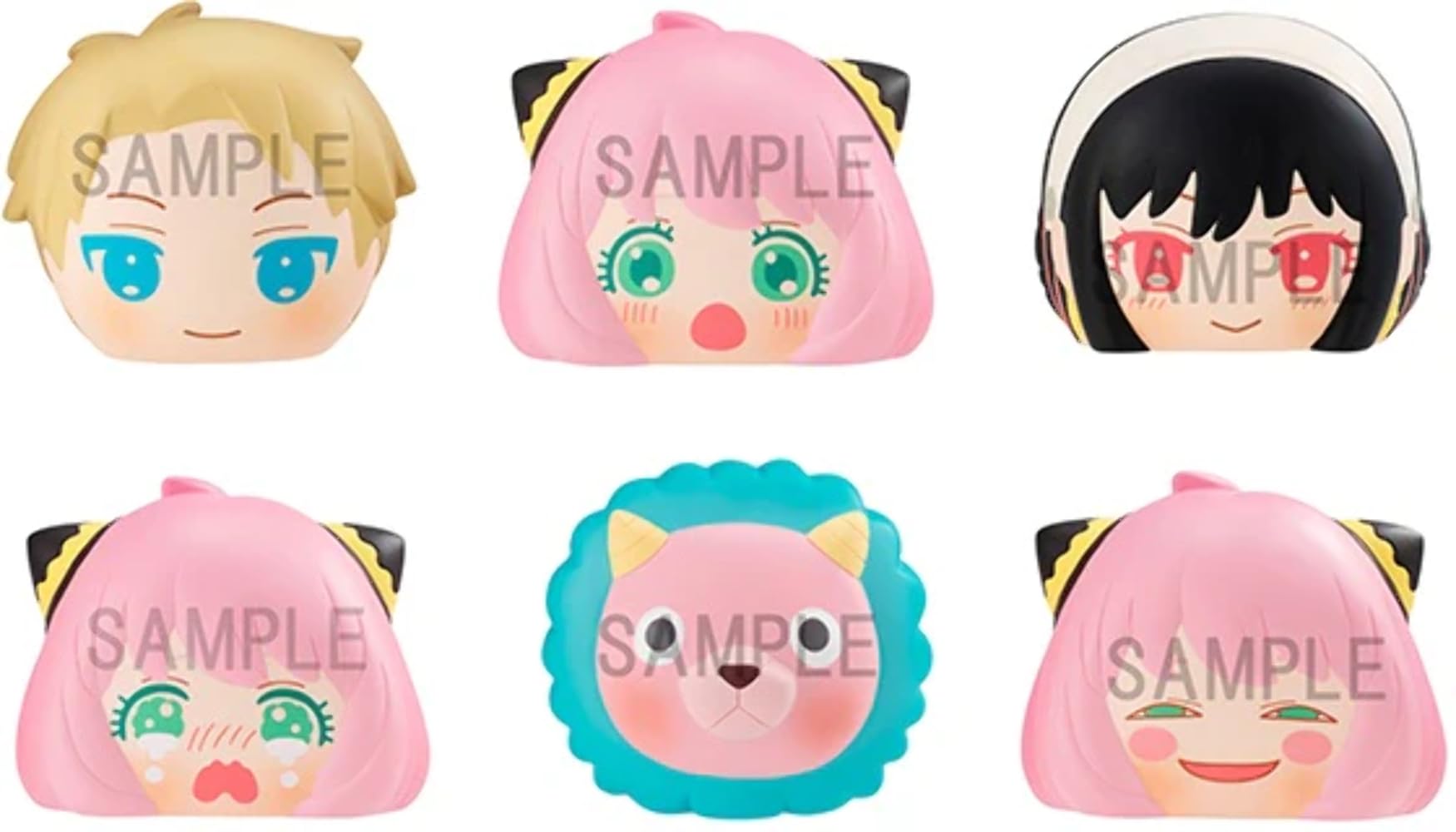 Megahouse Spy x Family Fluffy Squeeze Bread Plush Toy Complete Set - Cute Anime Collectible for Fans, Home Decor & Gift