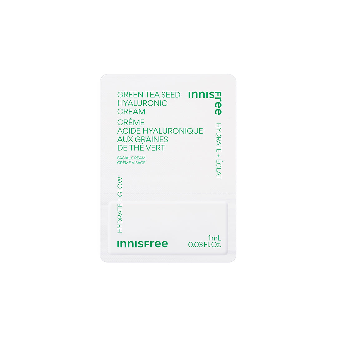 Best Green Tea Hyaluronic Acid Face Cream 1ml - Hydrating & Anti-Aging Moisturizer for Dry Skin | Perfect for Daily Skincare Routine & Night Care