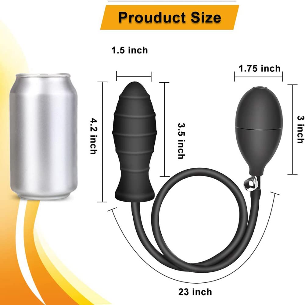 Inflatable Anal Plug - Large Size Prostate Massager for Men & Women, G-Spot Stimulator, Anus Extender - Perfect for Couples Play, Solo Pleasure & BDSM Exploration