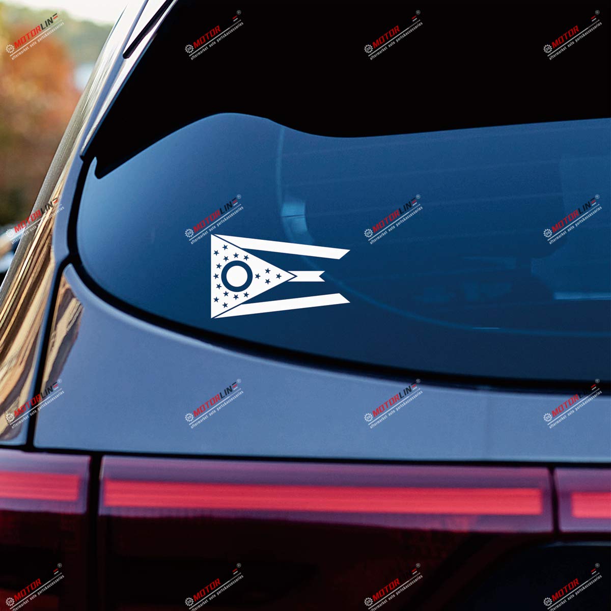 Ohio State Flag USA Vinyl Decal Stickers - 3 Pack (3