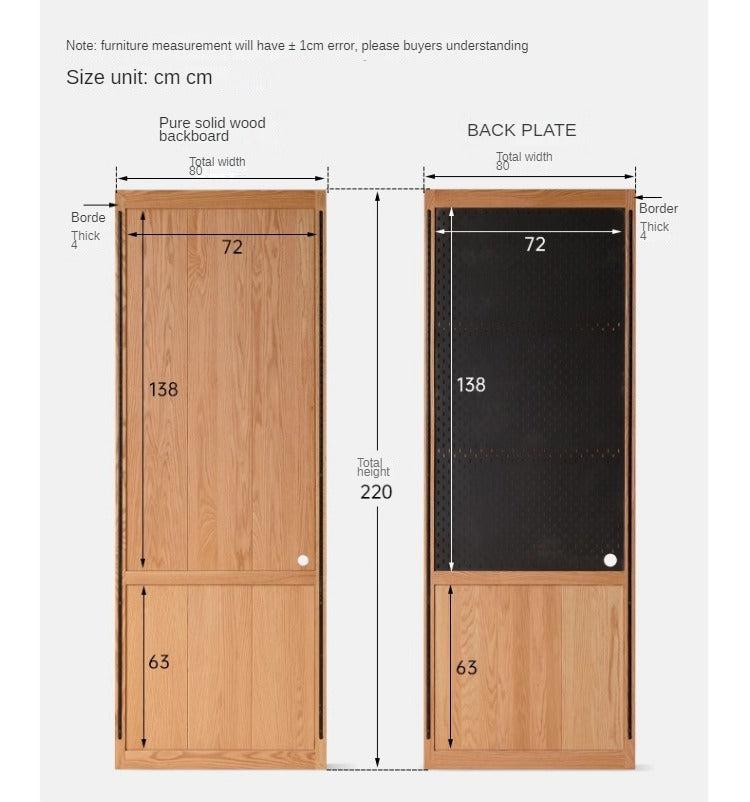 Oak Solid Wood Wall Hanging System & Storage Rack Combo - Durable Wooden Shelf Organizer for Kitchen, Bathroom, Bedroom & Office Storage Solutions