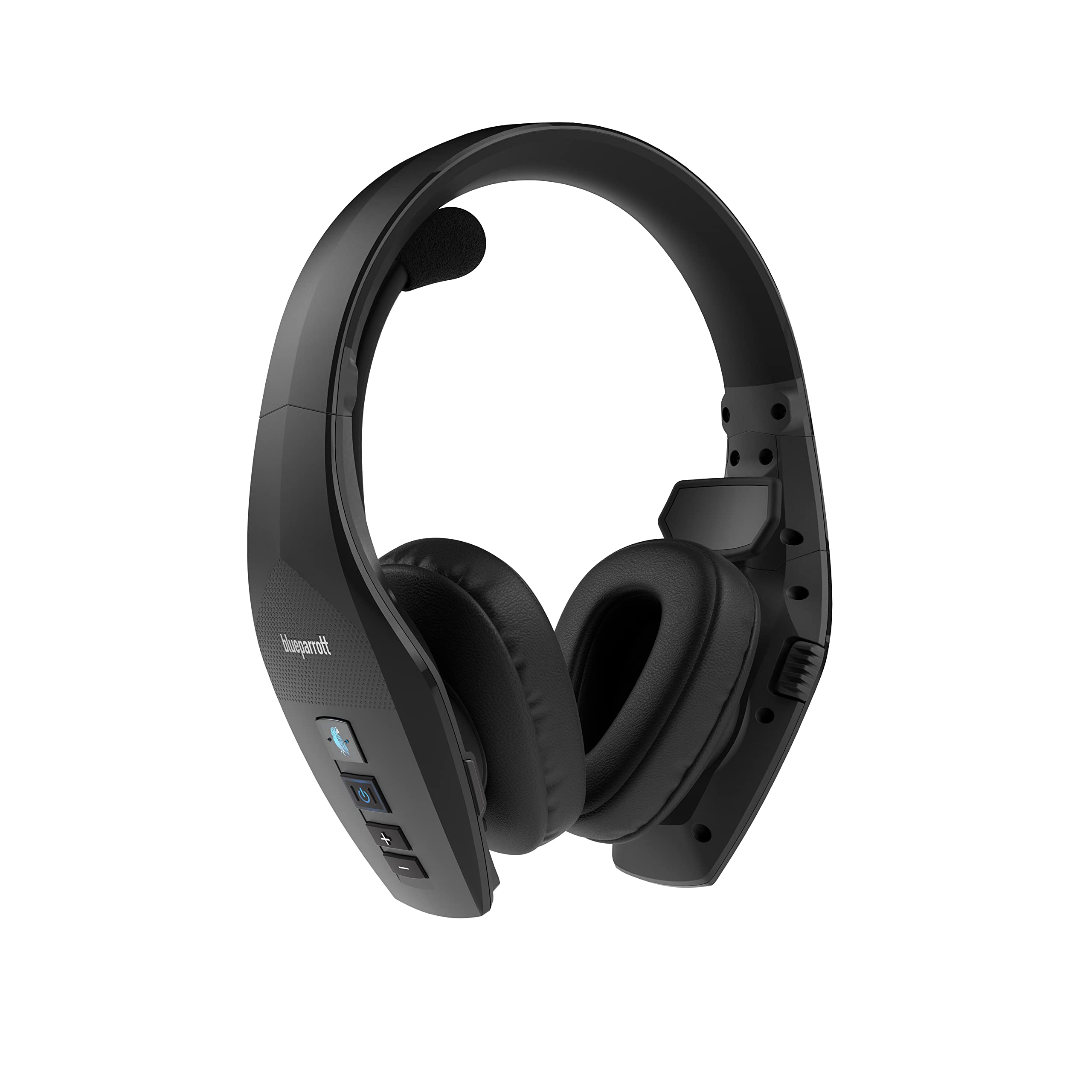 BlueParrott S650-XT Bluetooth Wireless Headset with 96% Noise Cancellation - Over-Ear Trucker Headphones with Microphone, 2-in-1 Convertible Stereo/Mono & ANC, IP54 Water-Resistant, 36-Hour Battery Life (Black) - Perfect for Truck Drivers, Call Centers & Noisy Work Environments