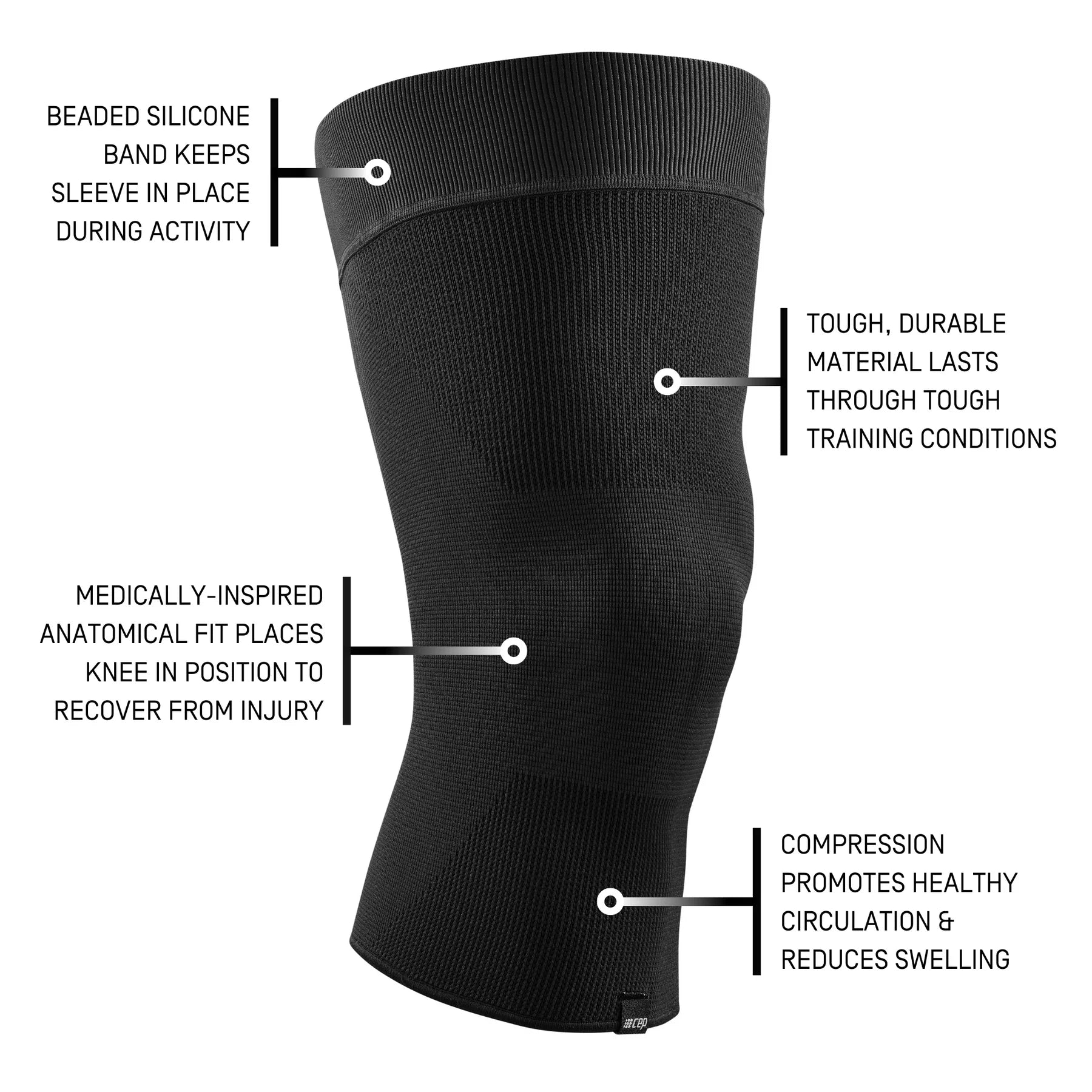 CEP Mid Support Knee Sleeve - Compression Brace for Running, Gym & Sports - Relieve Joint Pain & Improve Performance - Ideal for Athletes, Fitness & Active Lifestyles