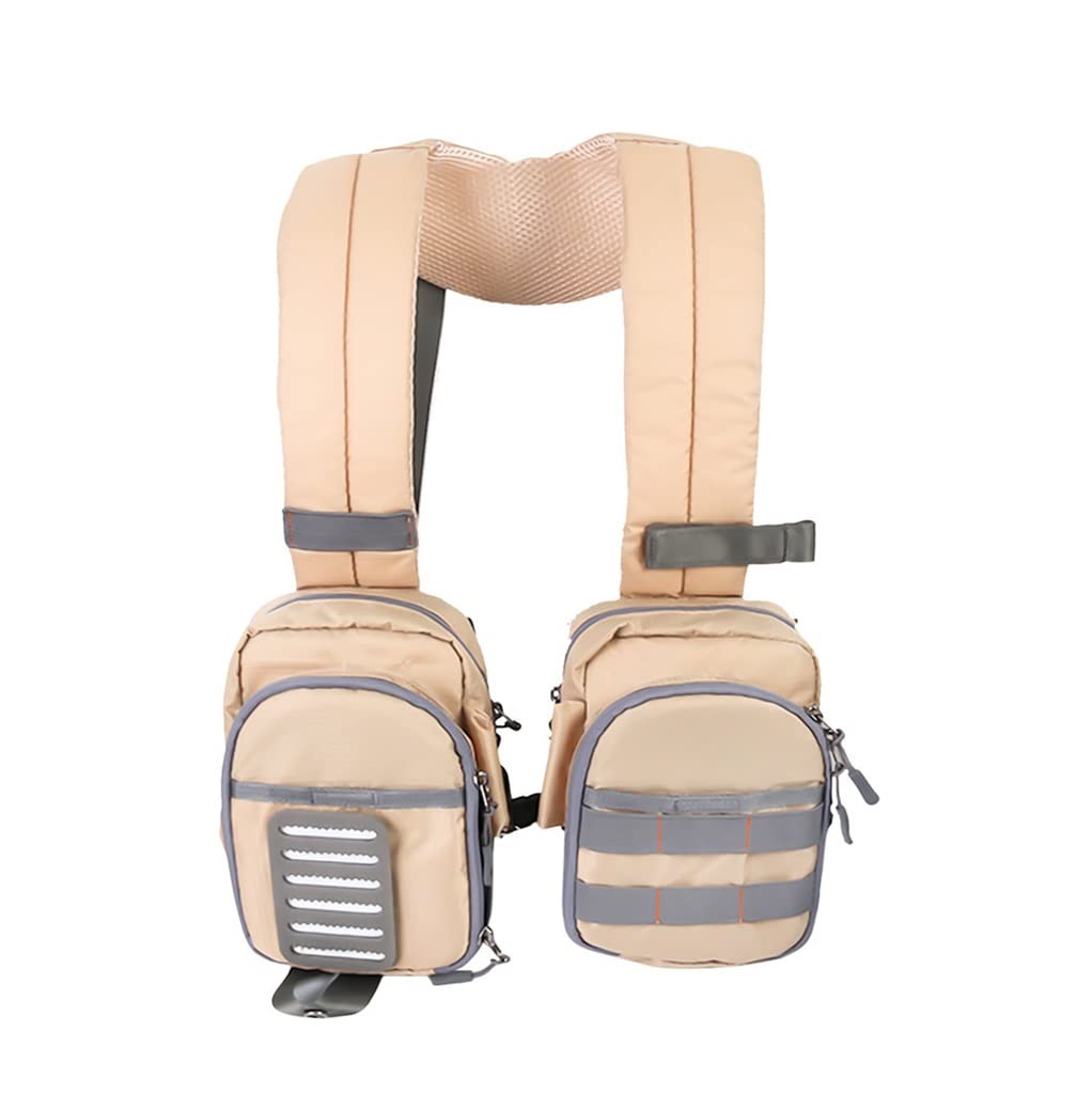 **Compact Lightweight Adjustable Fly Fishing Vest Chest Pack for Men & Women - Outdoor Fishing Gear for Stream, Lake & River Adventures**
