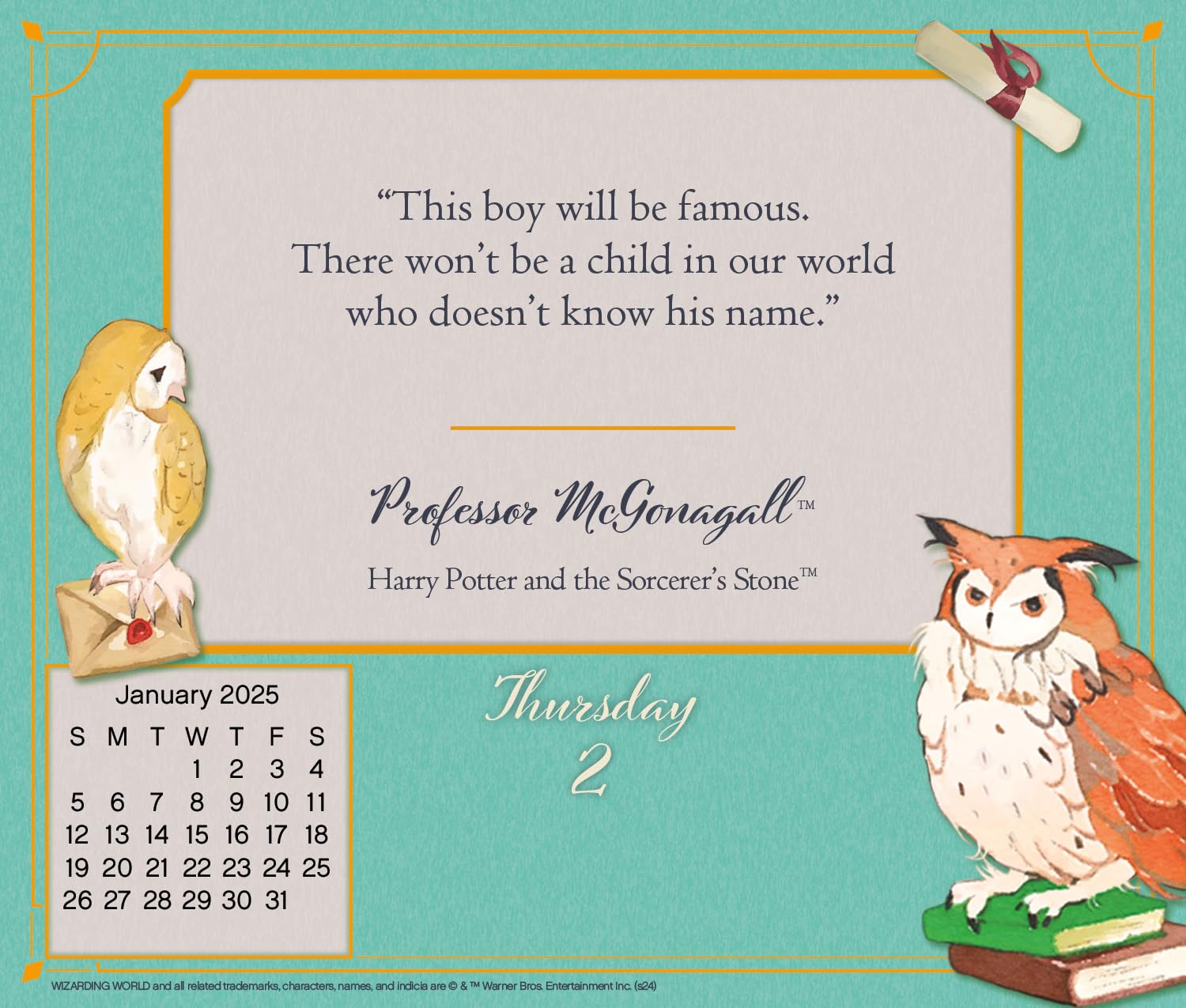 2025 Harry Potter Day-at-a-Time Box Calendar - Official Wizarding World Desk Planner for Daily Inspiration & Magic (Perfect for Office, Home, School & Gift)