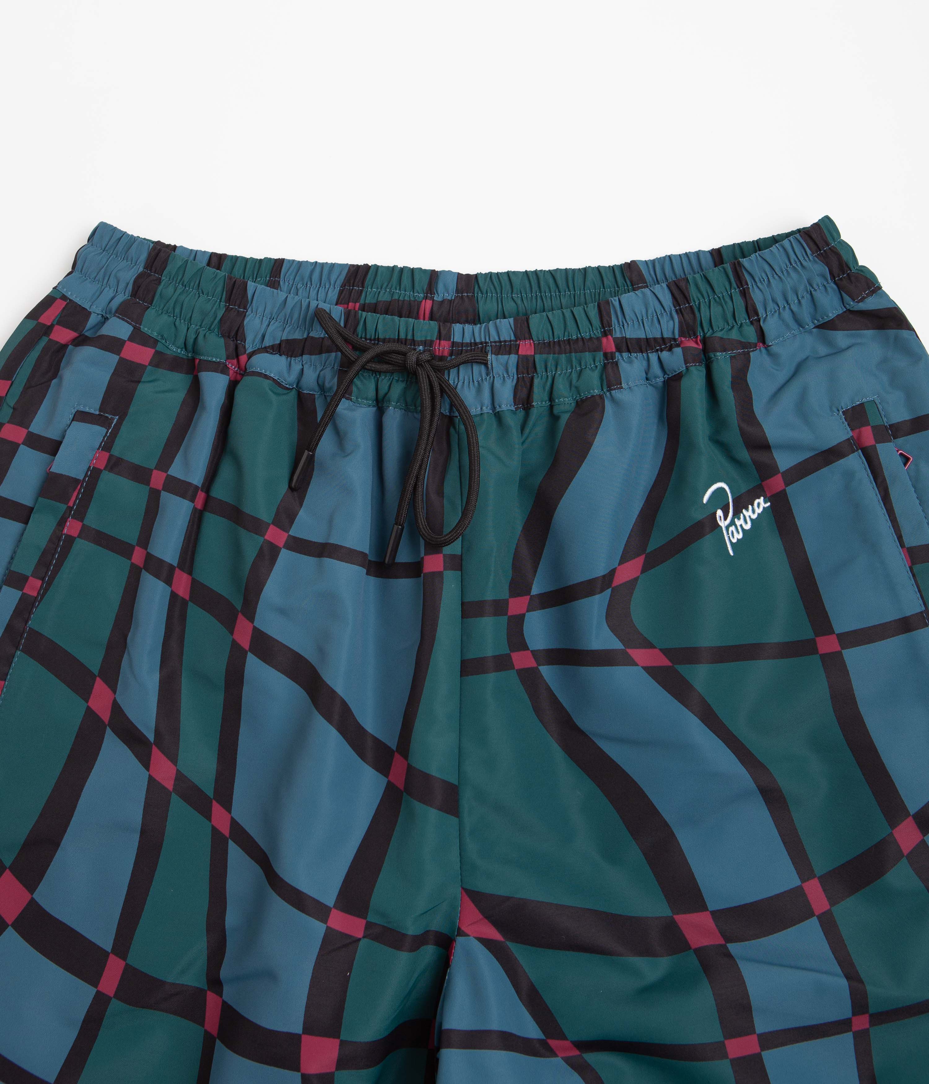 Parra Squared Waves Pattern Track Pants - Multi Check Design for Men & Women | Comfortable Casual Joggers for Running, Lounge & Streetwear Fashion