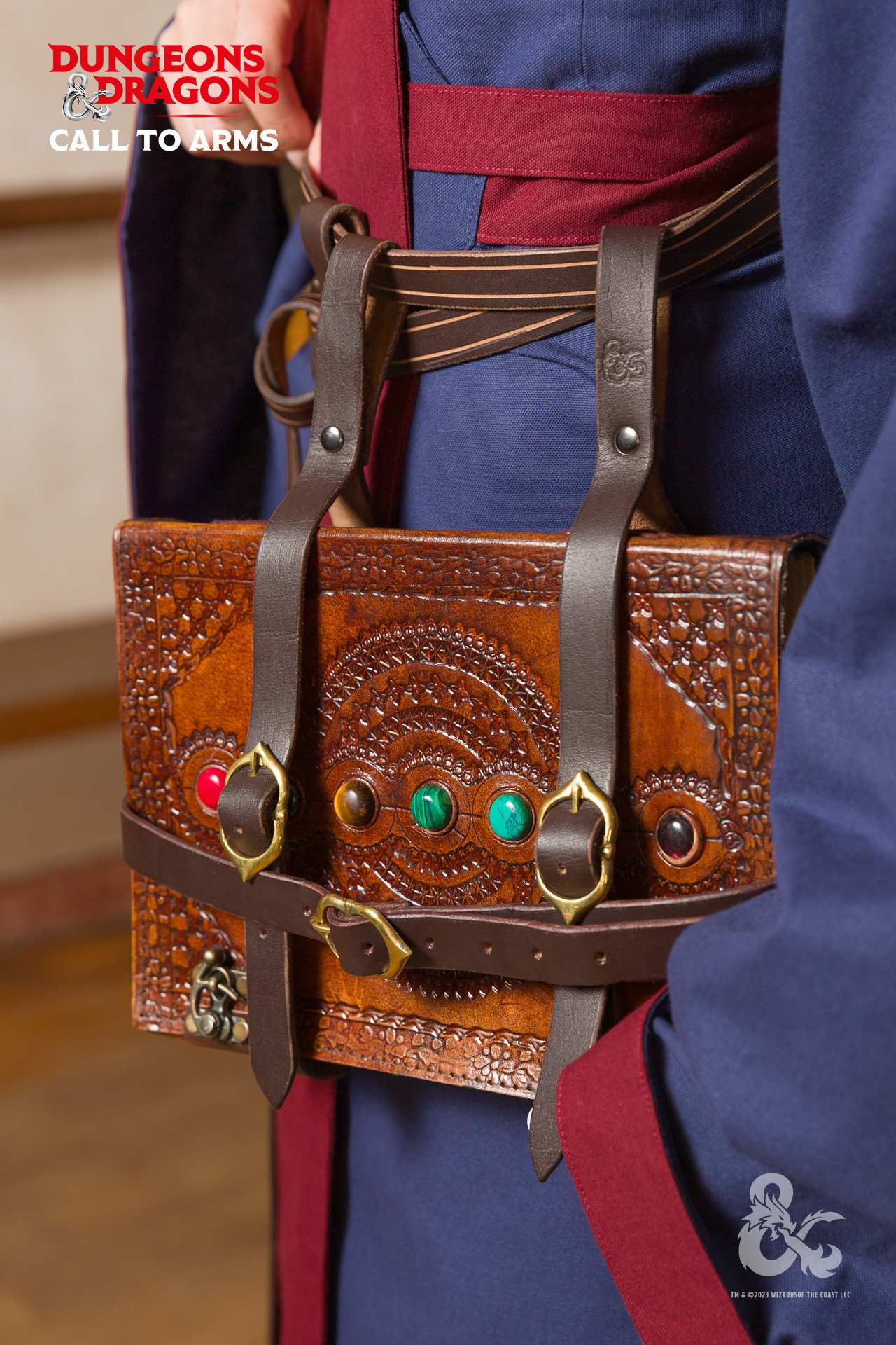 Dungeons & Dragons Wizard Book Holder - Brown Leather RPG Accessory for Tabletop Gaming & D&D Sessions