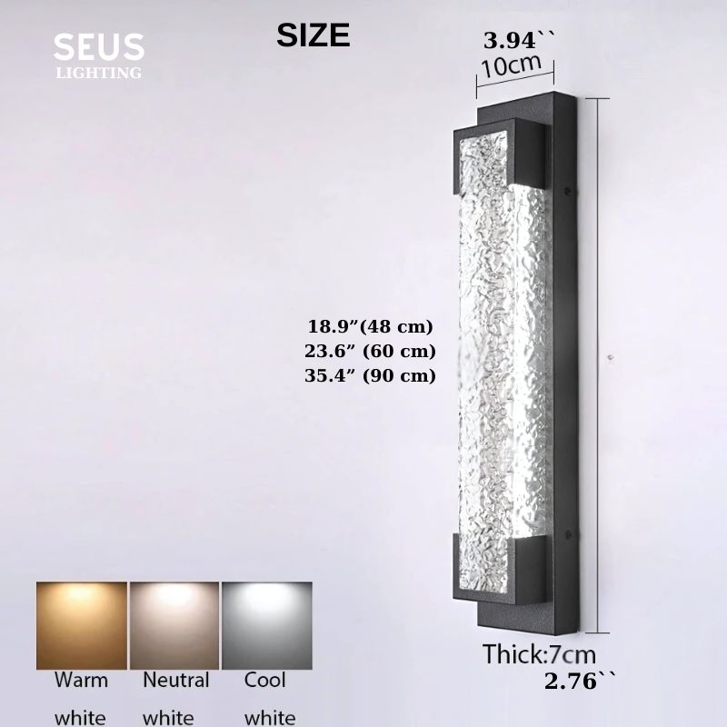 Judin Modern Outdoor Wall Sconce - Waterproof LED Exterior Light Fixture for Patio, Porch, Garden & Backyard - Durable Aluminum Wall Mount Lighting for Home Decor