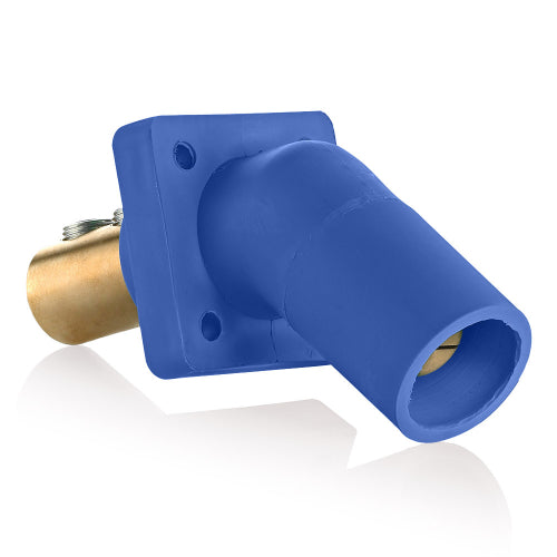 Leviton 45 Degree Series 16 Panel Mount Camlocks - 2/0 to 4/0 AWG Double Set Screw Connectors for Electrical Panels & Industrial Equipment