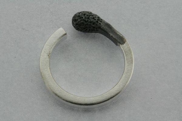 Burnt Match Ring - Sterling Silver Jewelry for Men & Women - Unique Gothic Style Ring for Everyday Wear & Special Occasions