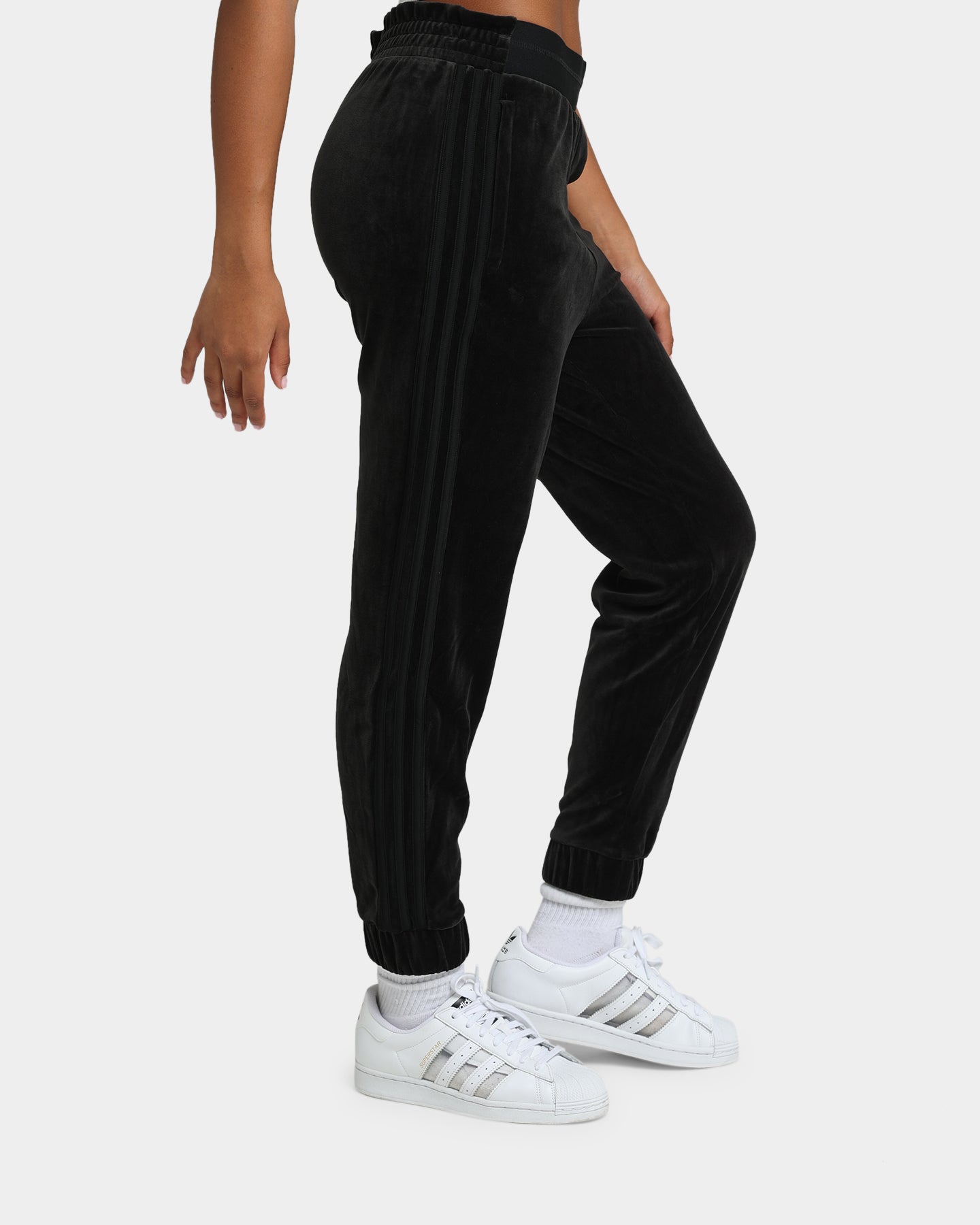 Adidas Women's Velour Sweatpants - Soft Lounge Pants for Women, Black - Perfect for Yoga, Running & Casual Wear