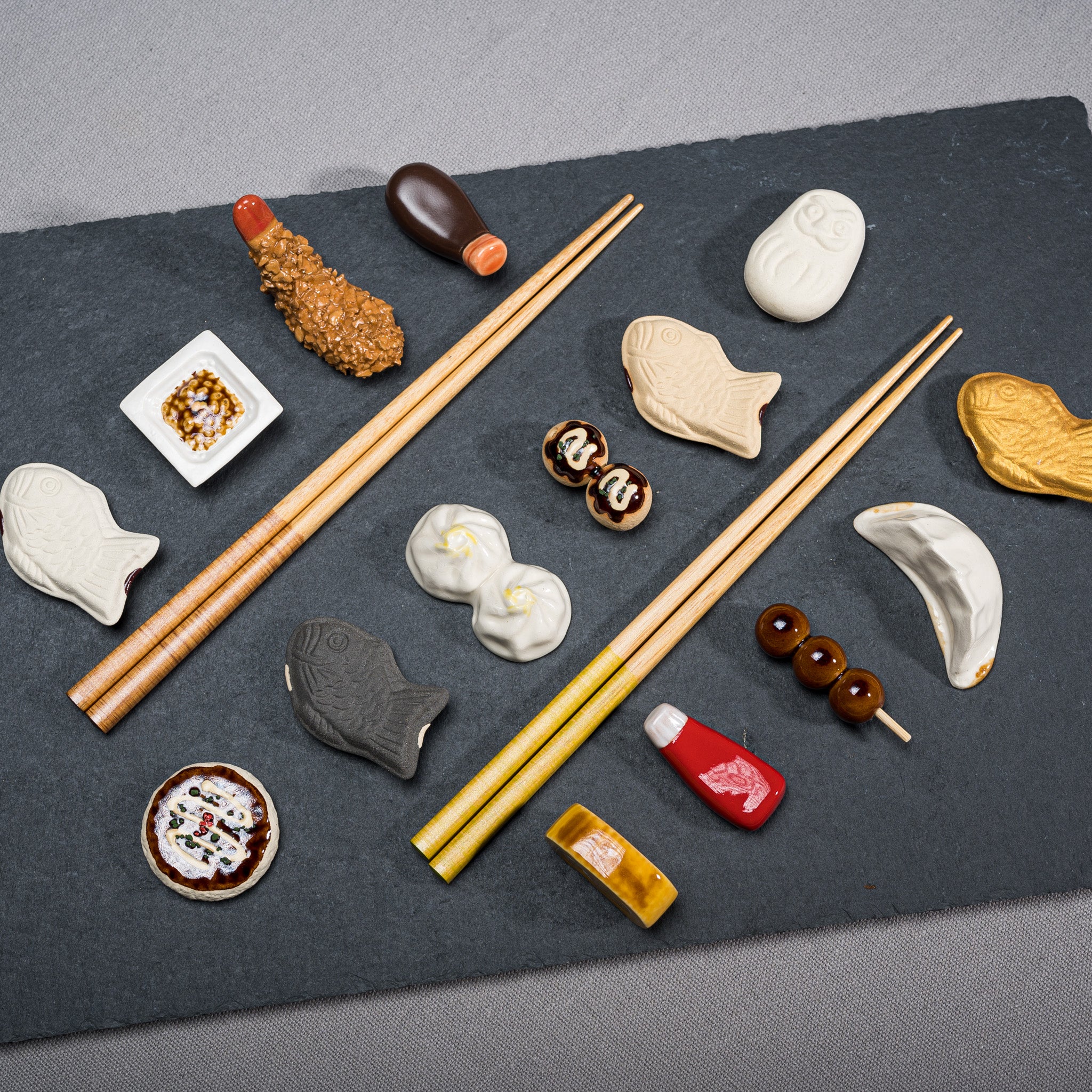 Japanese Style Chopstick Rest Set - 17 Unique Designs for Sushi, Ramen & Asian Dining | Perfect for Home, Restaurants & Gifts