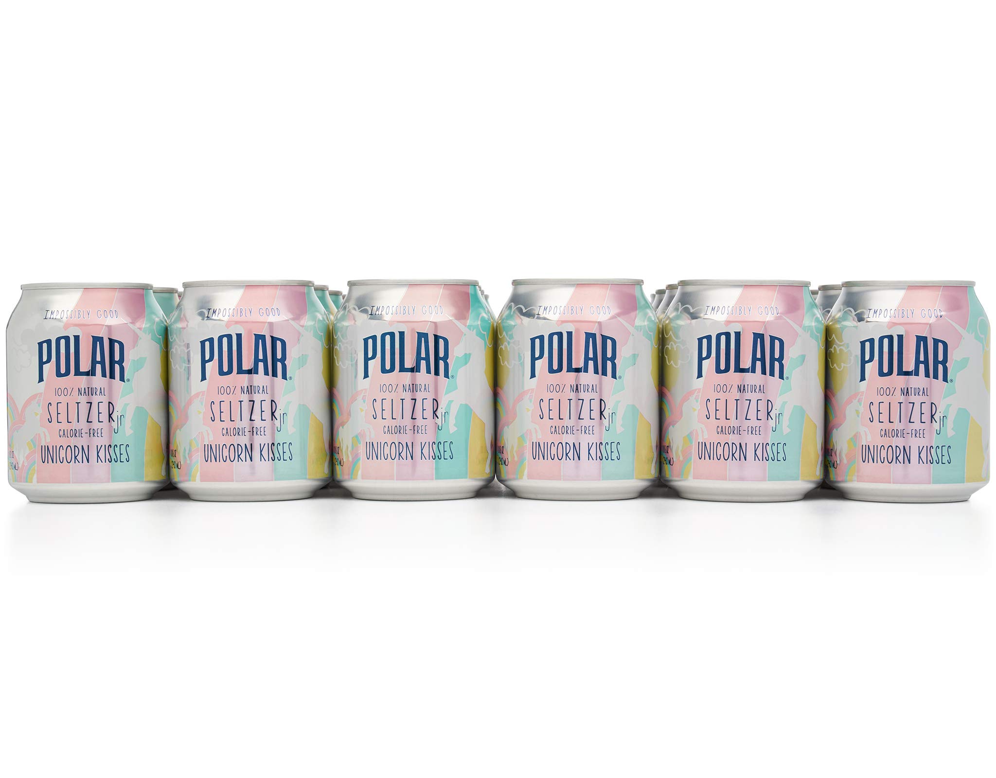 POLAR BEVERAGES Unicorn Kisses Seltzer Jr 6 Pack, 8 Fl Oz Cans - Refreshing Sparkling Water for Kids Birthday Parties, Summer Picnics & Family Gatherings