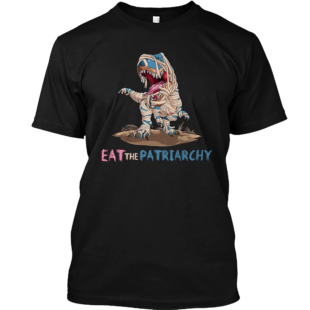 Eat The Patriarchy Feminist Dinosaur Unisex T-Shirt | Women's Rights Activist Tee | Protest Shirt for Social Justice & Equality