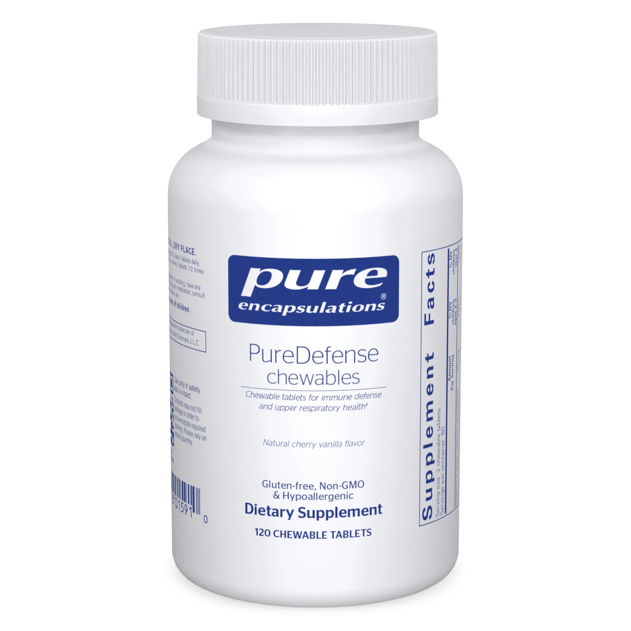 PureDefense Immune Support Chewable Tablets for Adults & Kids - Boosts Immunity, Vitamin C & Zinc Supplement - Great for Travel, School & Daily Wellness
