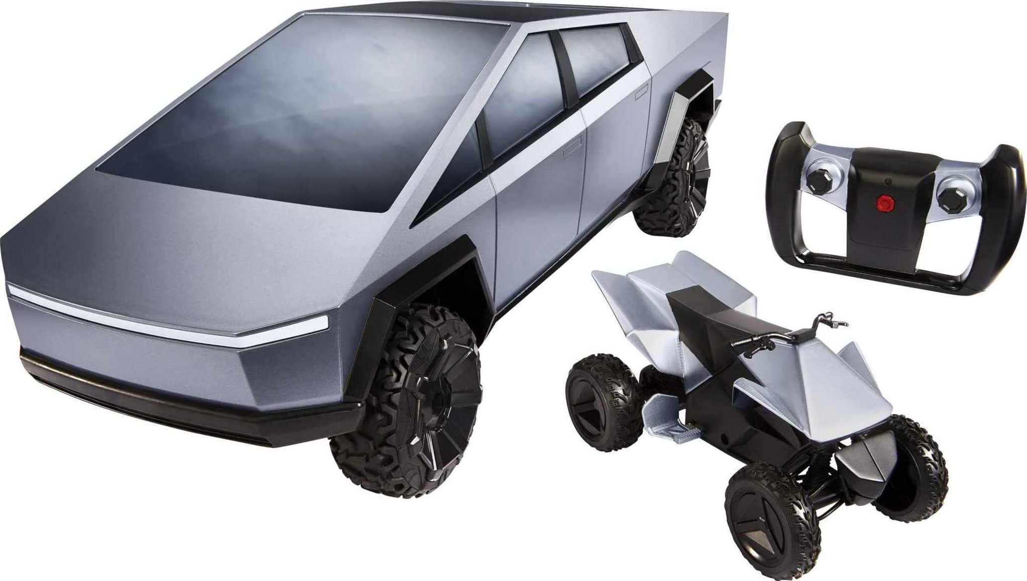 Hot Wheels 1:12 Scale Remote Control Tesla Cybertruck Toy Car for Kids Ages 5+ - Perfect for Indoor Play, Birthday Gifts & RC Car Racing Fun (GYD25)