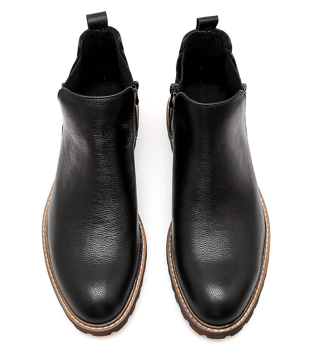 Santimon Men's Chelsea Boots - Stylish Zipper Dress Boots for Formal & Casual Wear | Comfortable Ankle Boots for Office, Parties & Everyday Outfits
