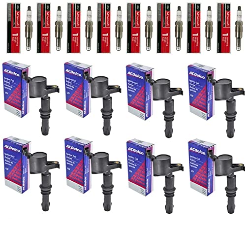 8 ACD-OEM Ignition Coils BS-C1541 & 8 MTCFT-OEM Platinum Spark Plugs Compatible with 2004-2008 Ford Lincoln Vehicles - Improve Engine Performance & Fuel Efficiency for Daily Driving & Long Trips